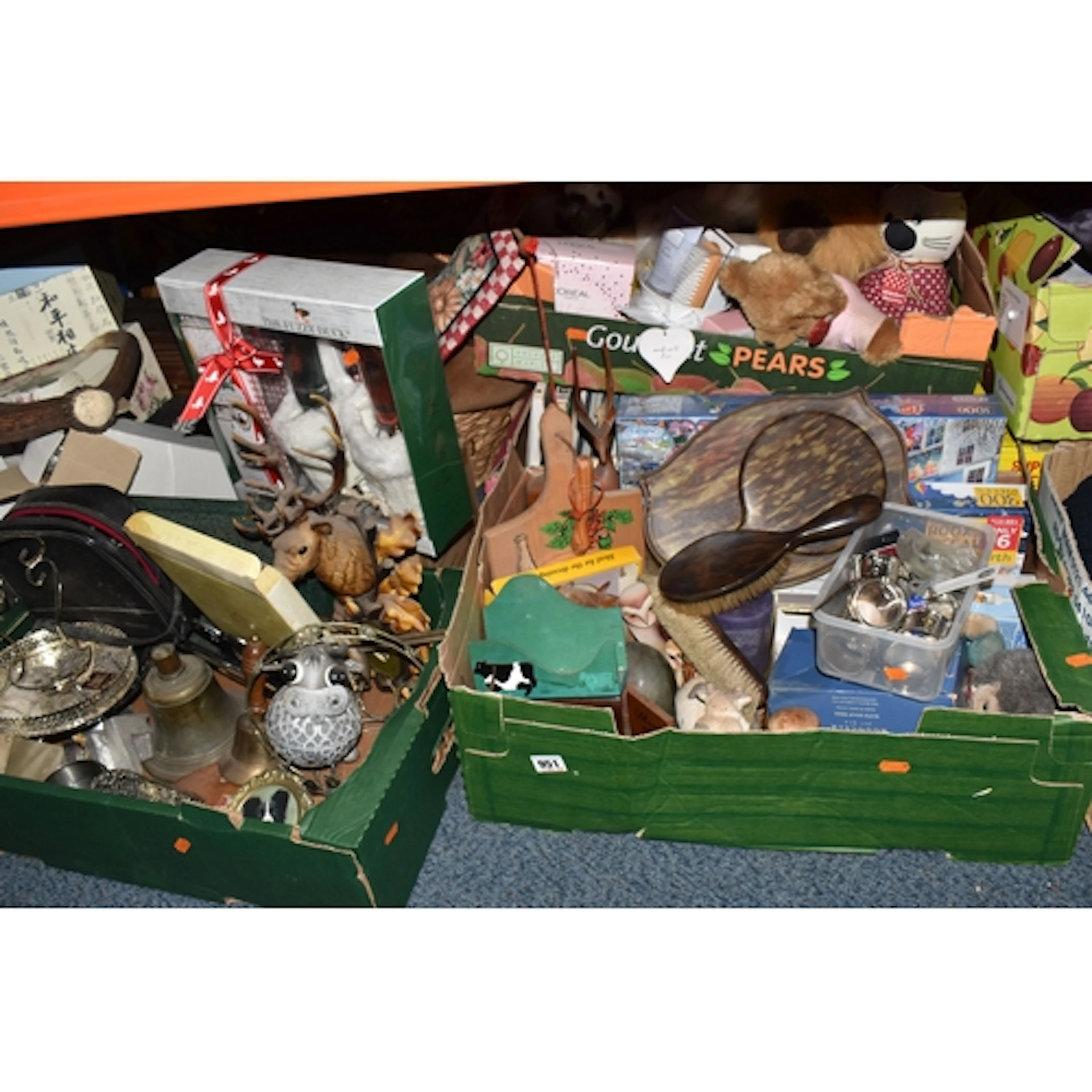 FOUR BOXES AND LOOSE MISCELLANEOUS ITEMS to include a Fuzzy ...