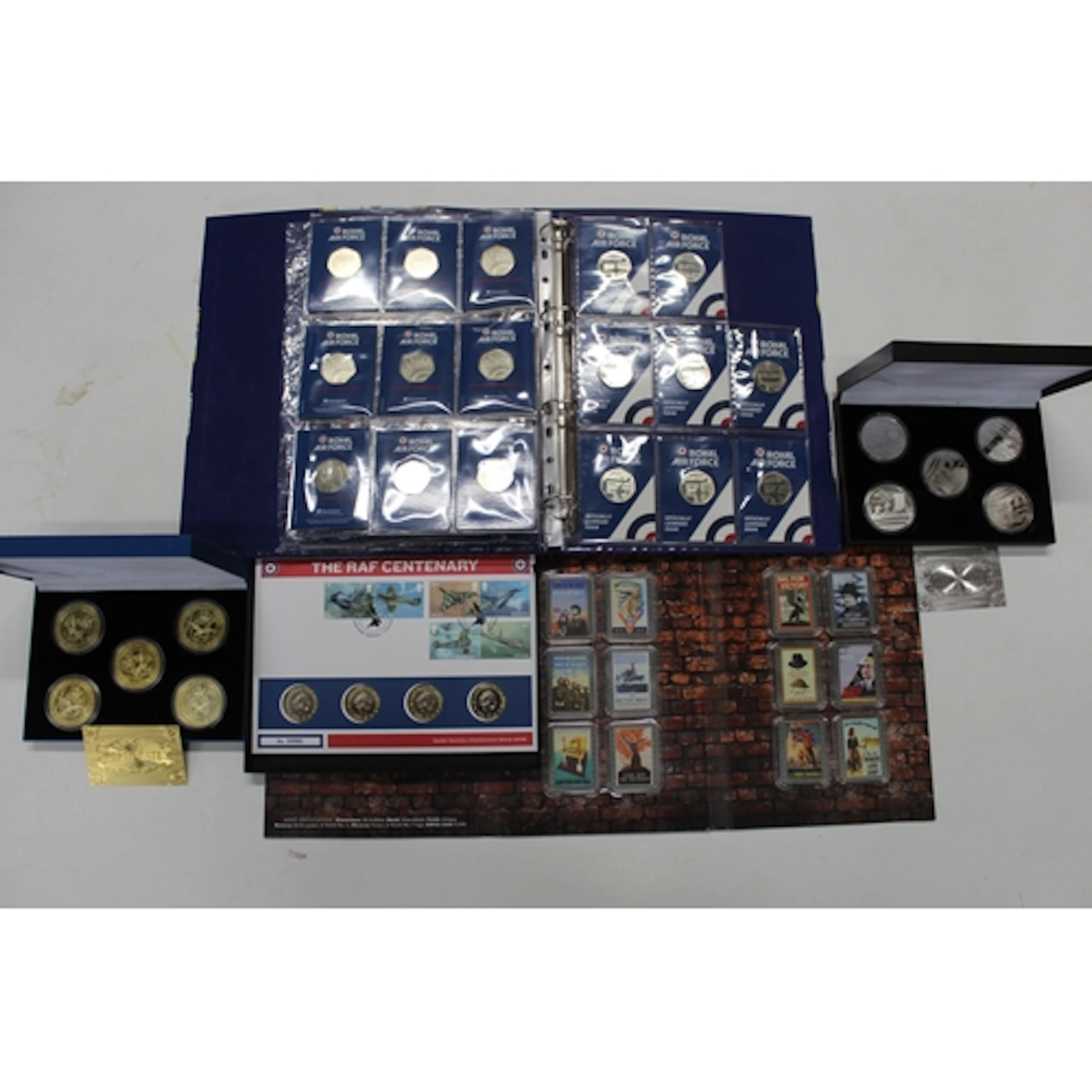 Change Checker album containing Royal Air Force fifty pence ...