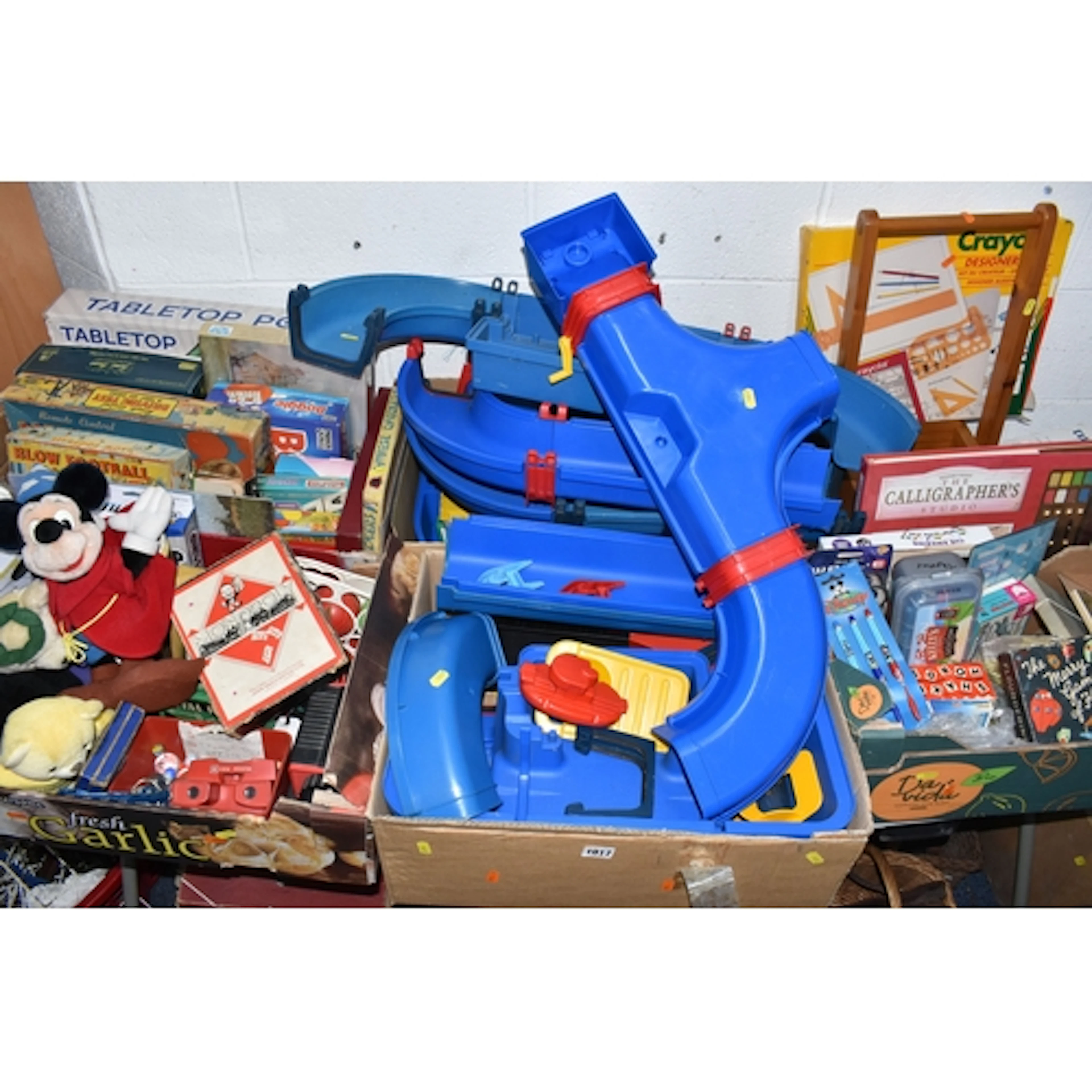 SIX BOXES AND LOOSE VINTAGE TOYS, to include Aqua Play water...