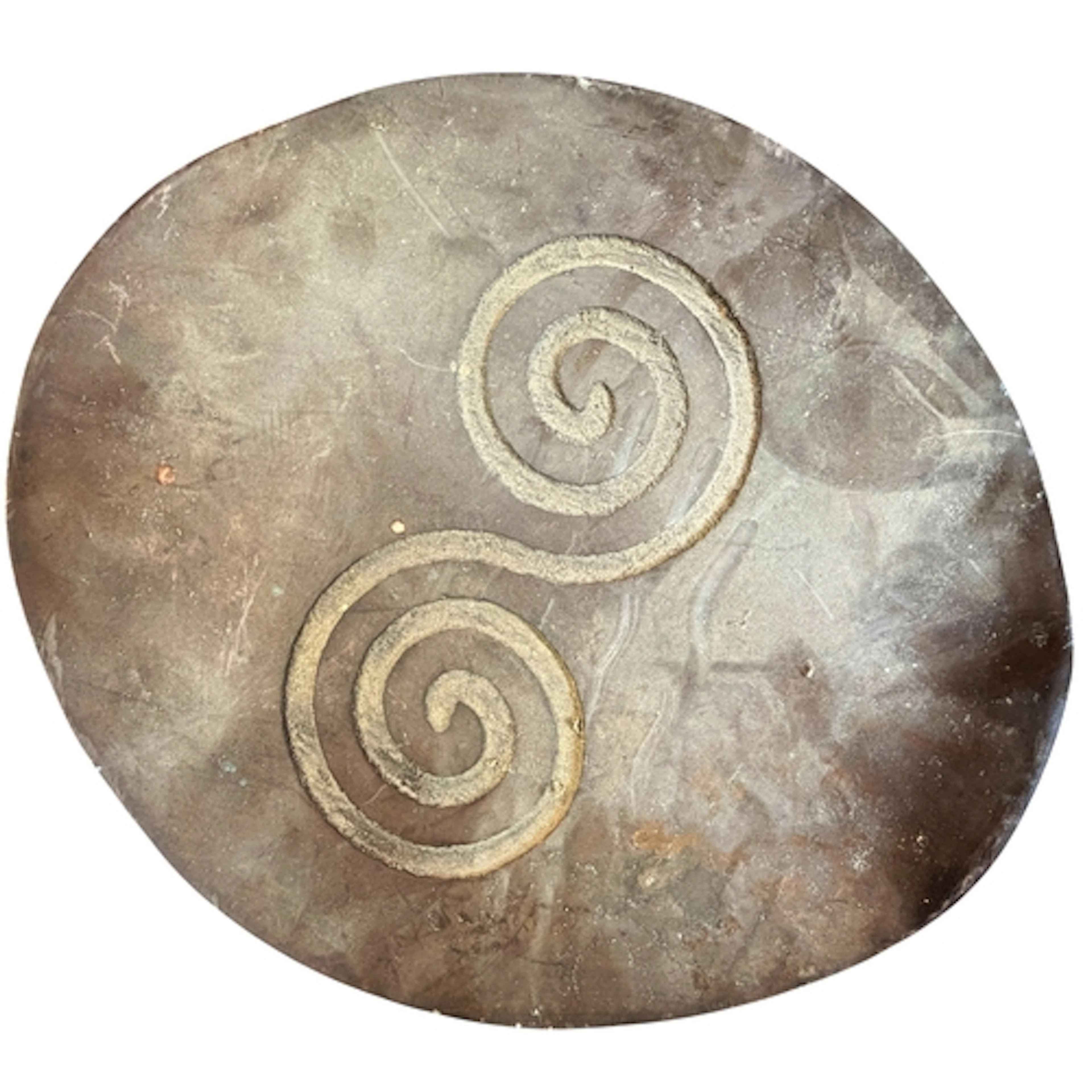A contemporary heavy cast bronze roundel with Celtic style d...
