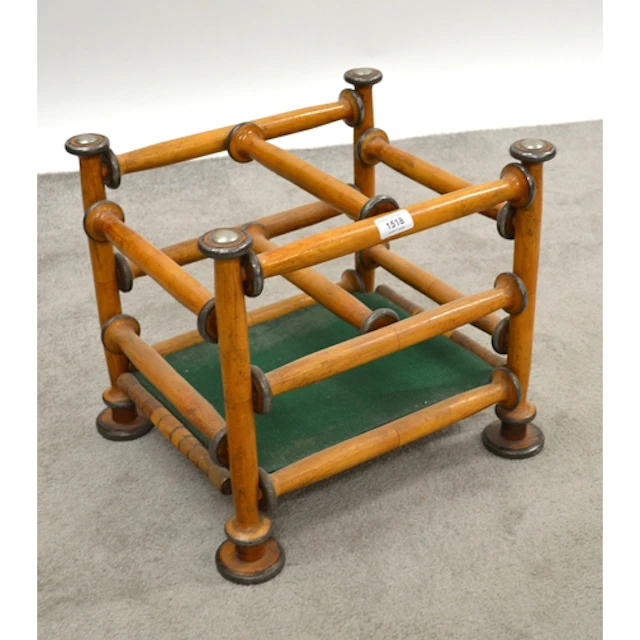 Unusual Canterbury / magazine rack, constructed from shuttle...