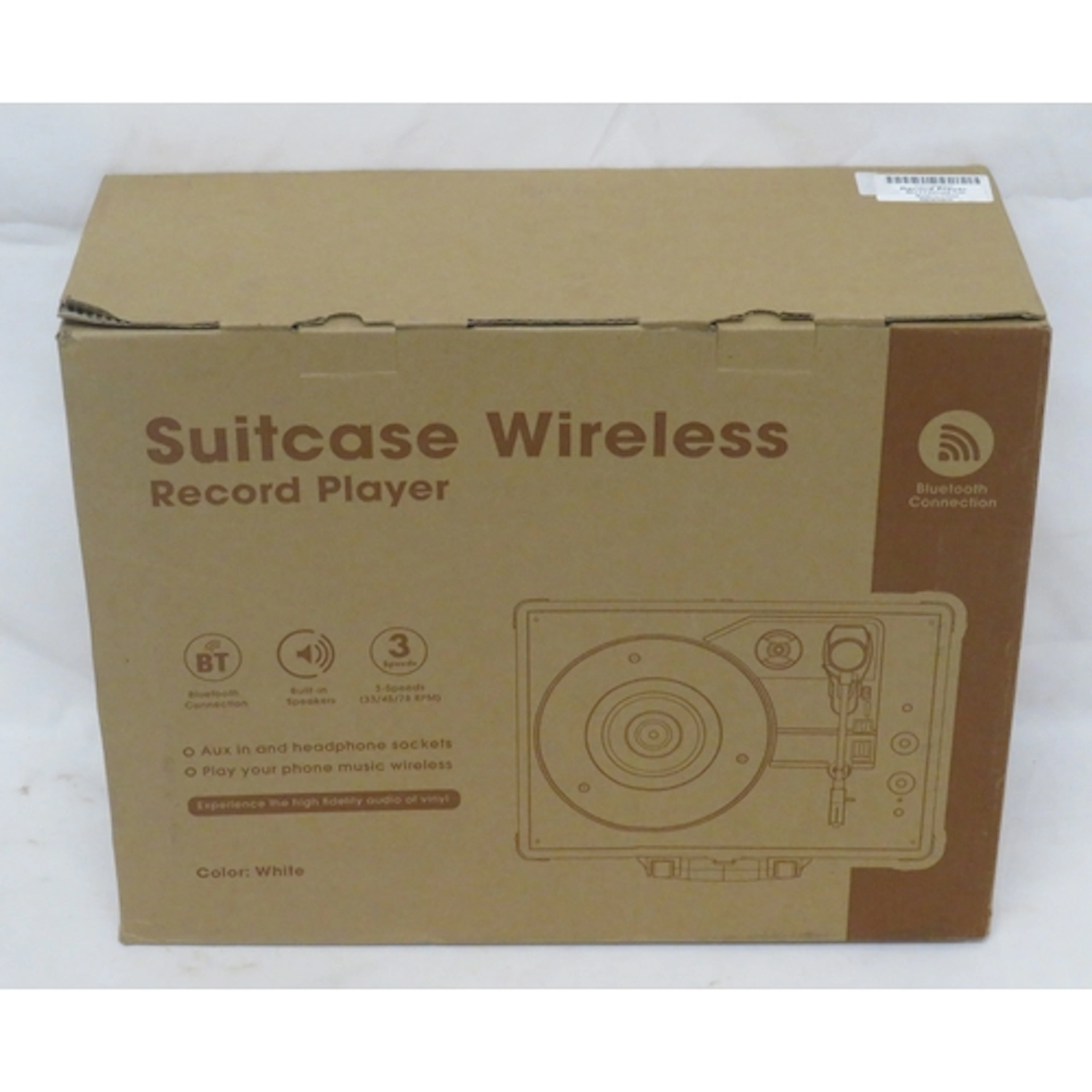 Suitcase Wireless Record Player with bluetooth connection, a...