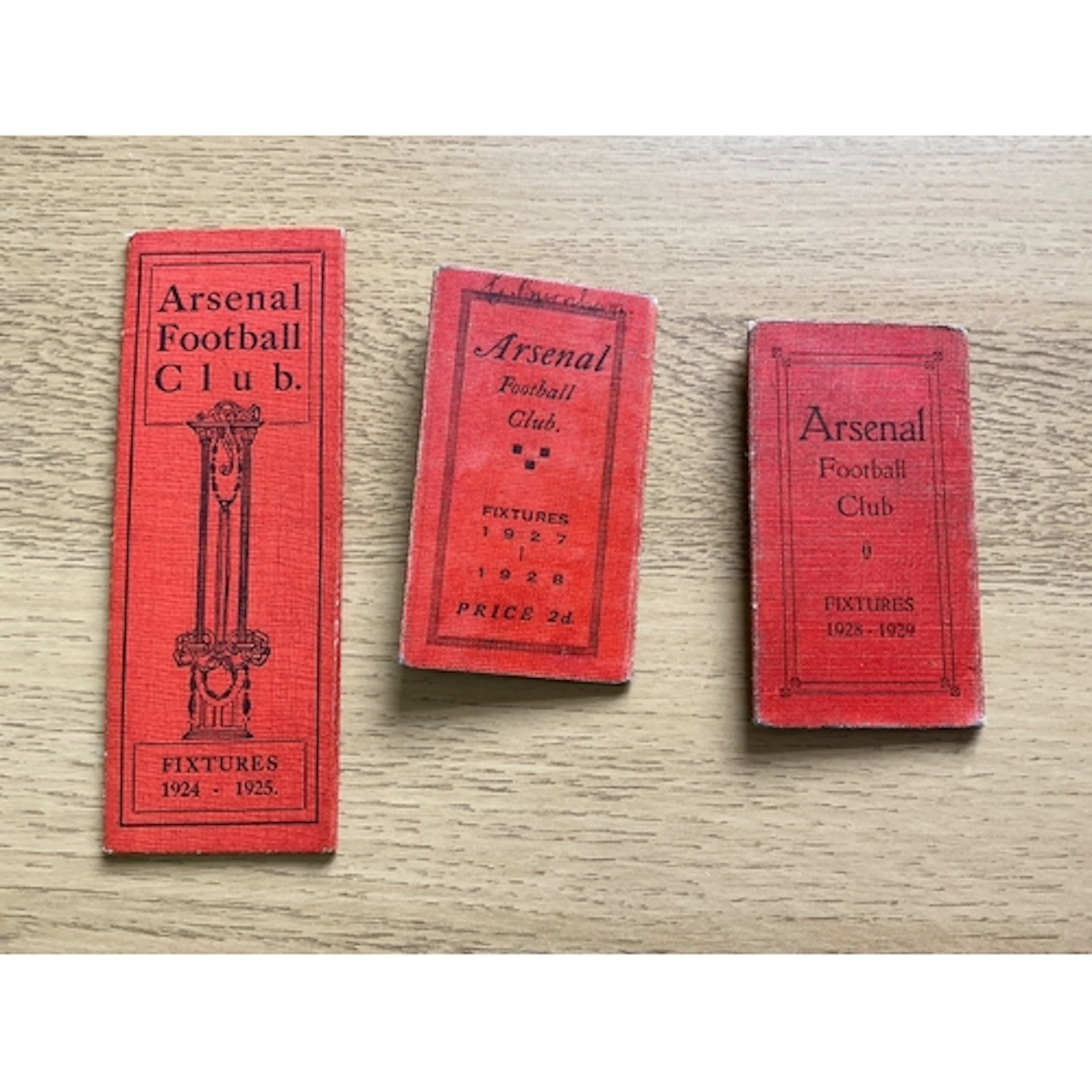 Arsenal Fixture Card Collection: Official 1924/25 1927/28 19...