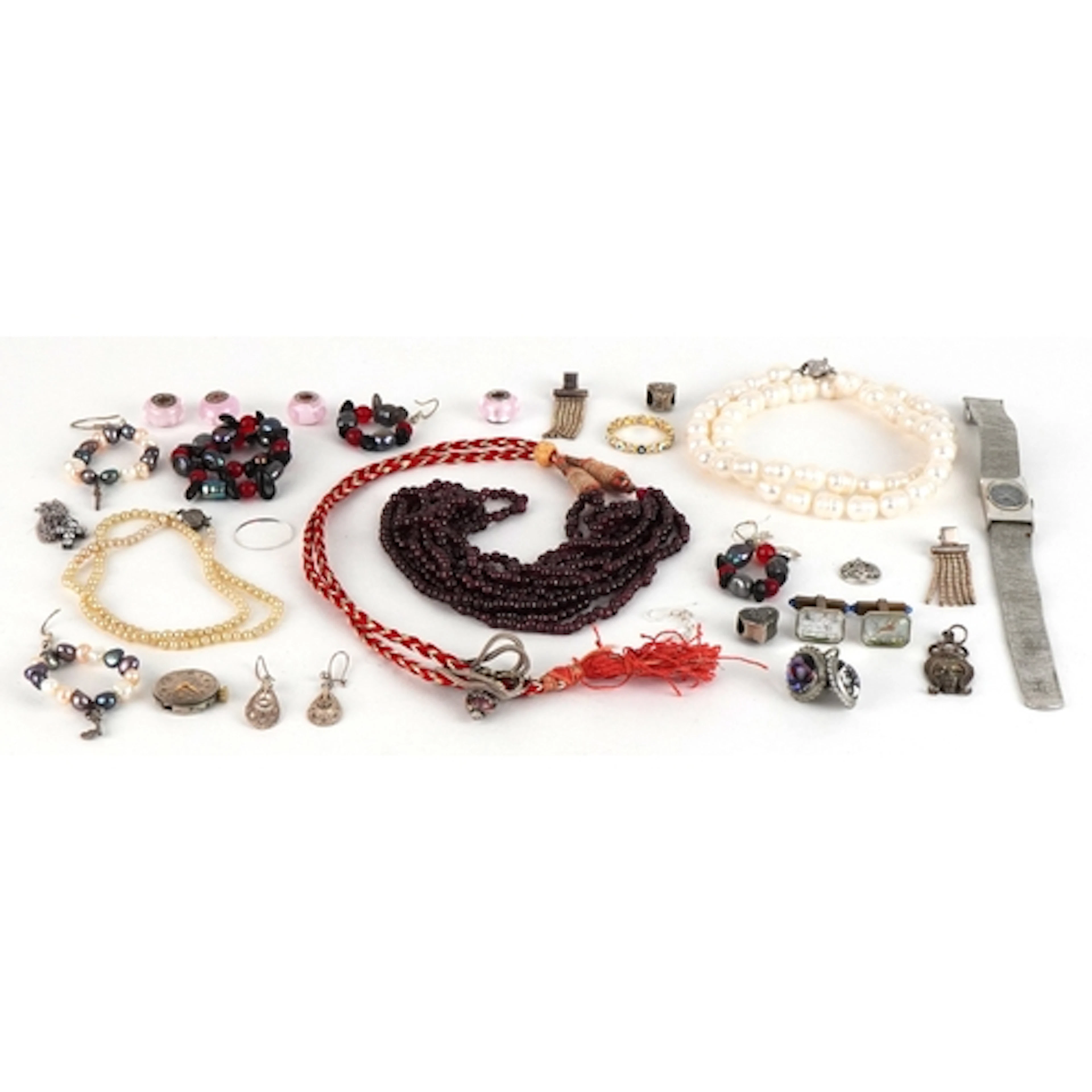 Vintage and later jewellery, some silver, including earrings...