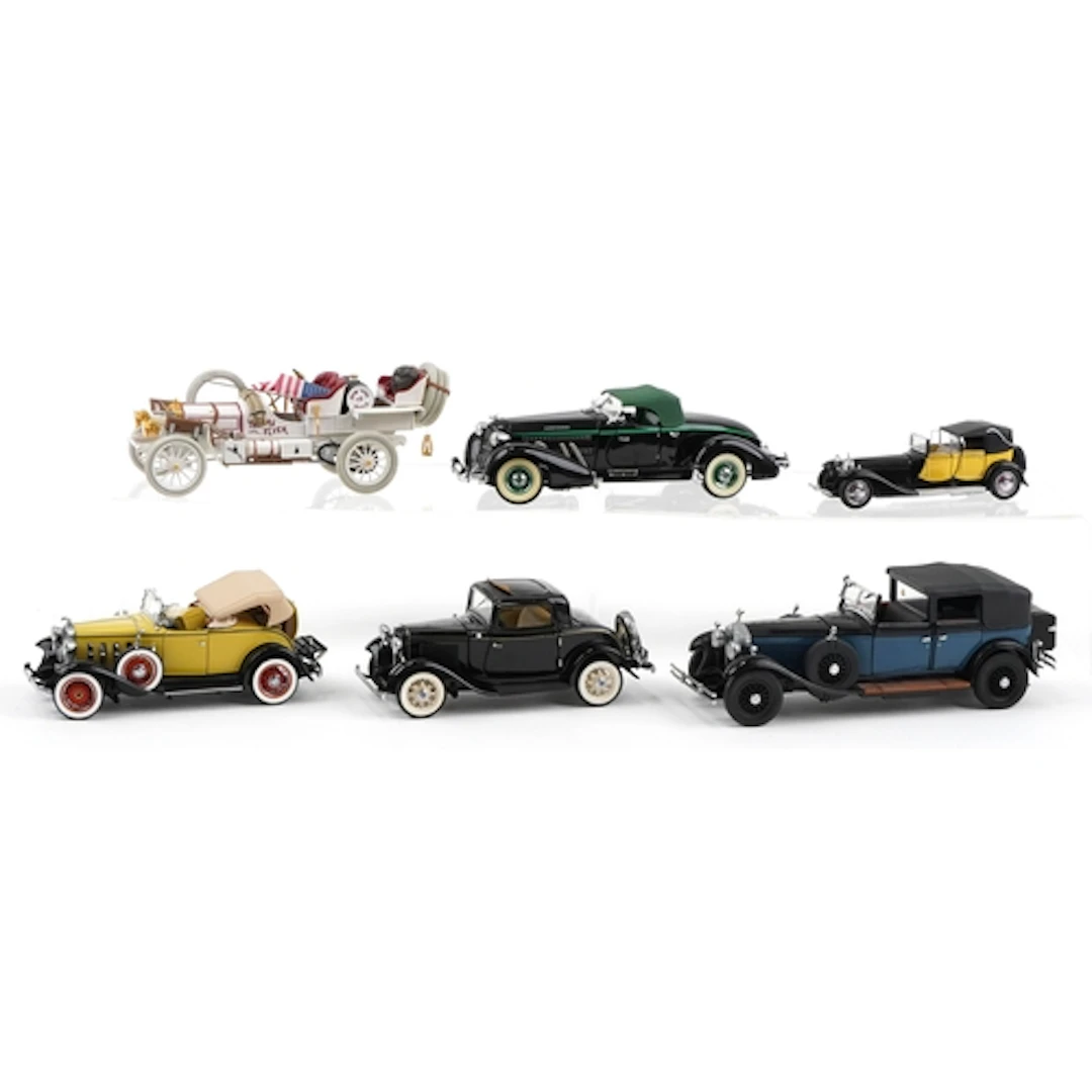 Six Franklin Mint Precision Models collector's vehicles incl...