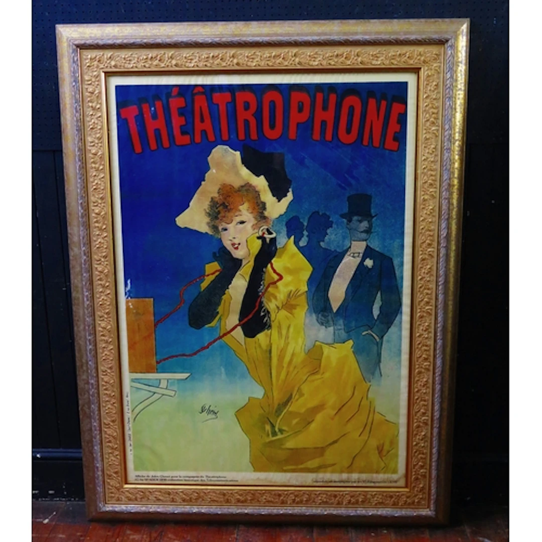 "Théâtrophone" - After Jules Cheret - a large reproduction p...