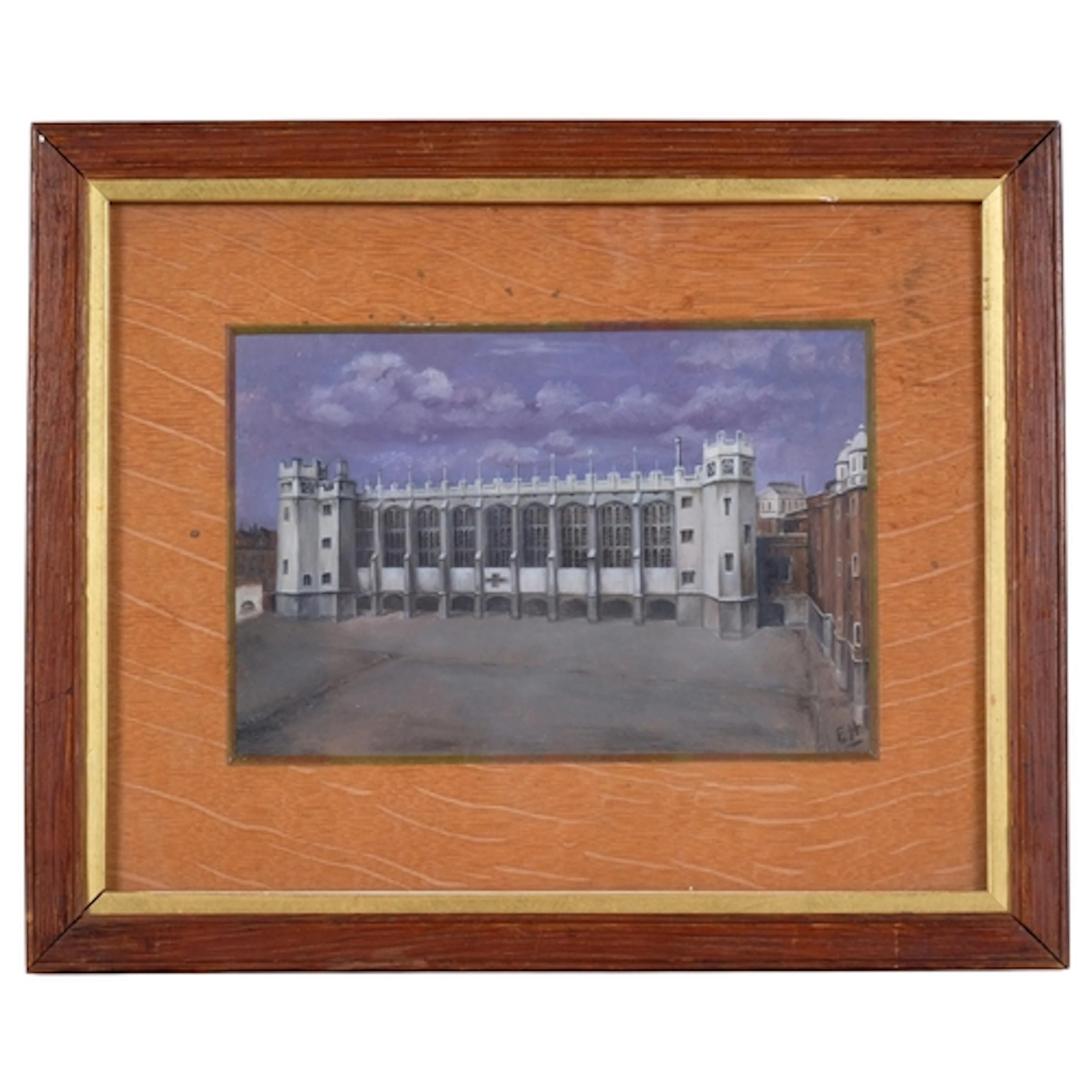 The Great Hall Christ's Hospital London, 19th century oil on...