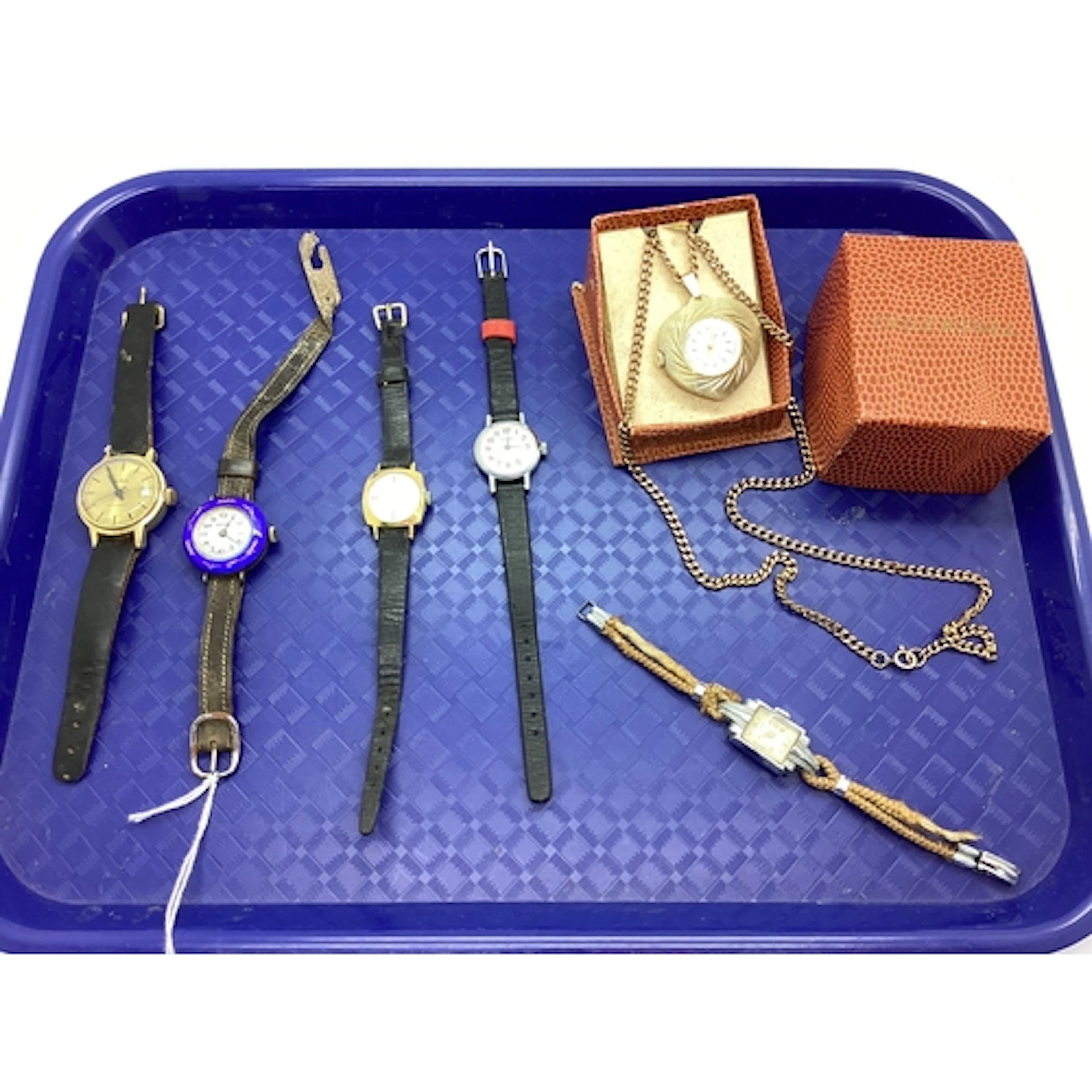 Medana Vintage Ladies Wristwatch, the signed white dial with...