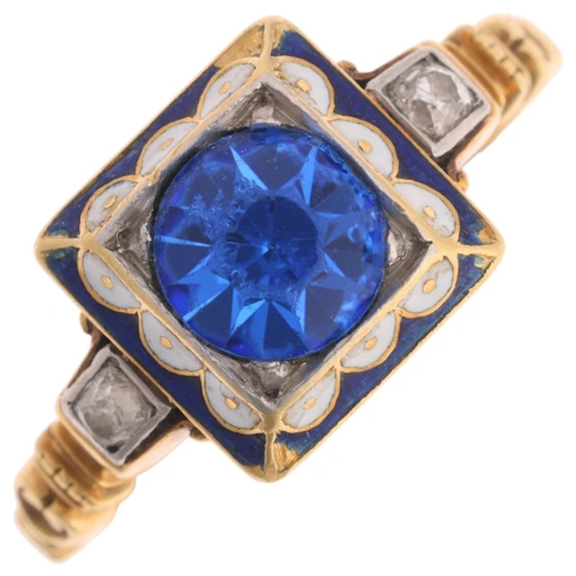 An Antique 19th century gold Renaissance Revival ring, the c...