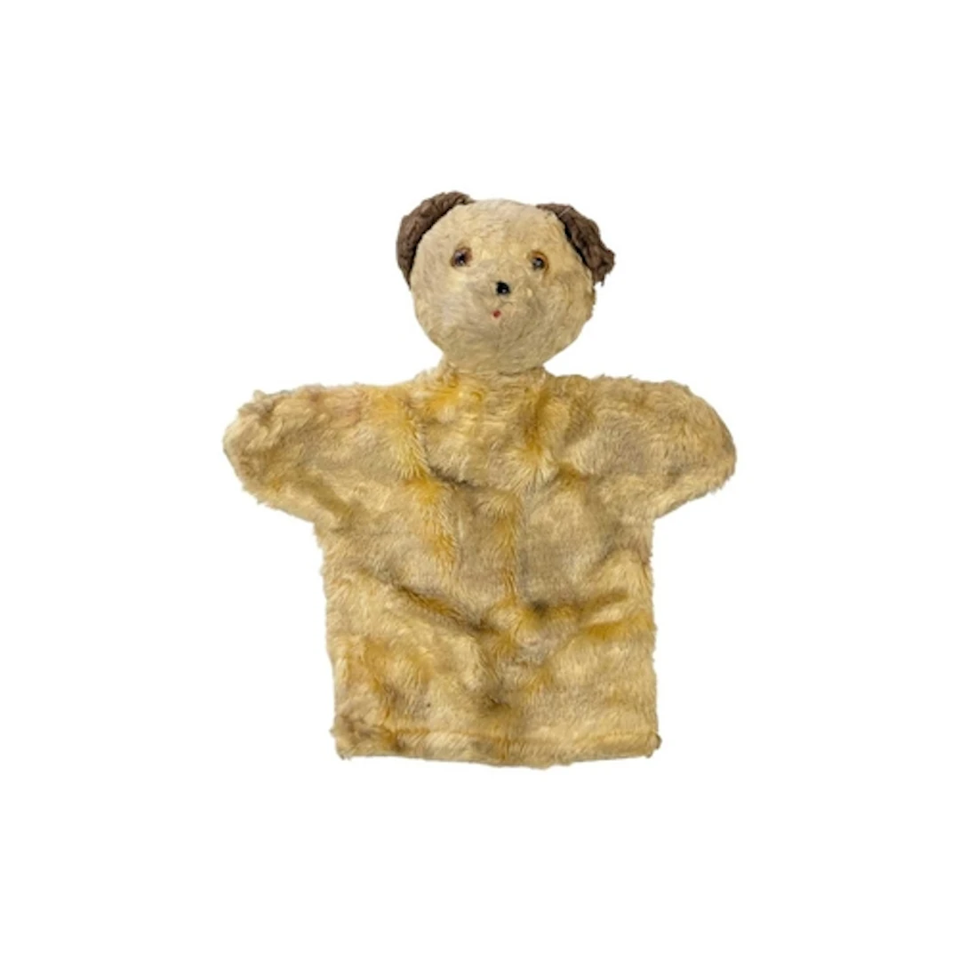 Sooty Style Puppet - A vintage 20th century machine stitched...