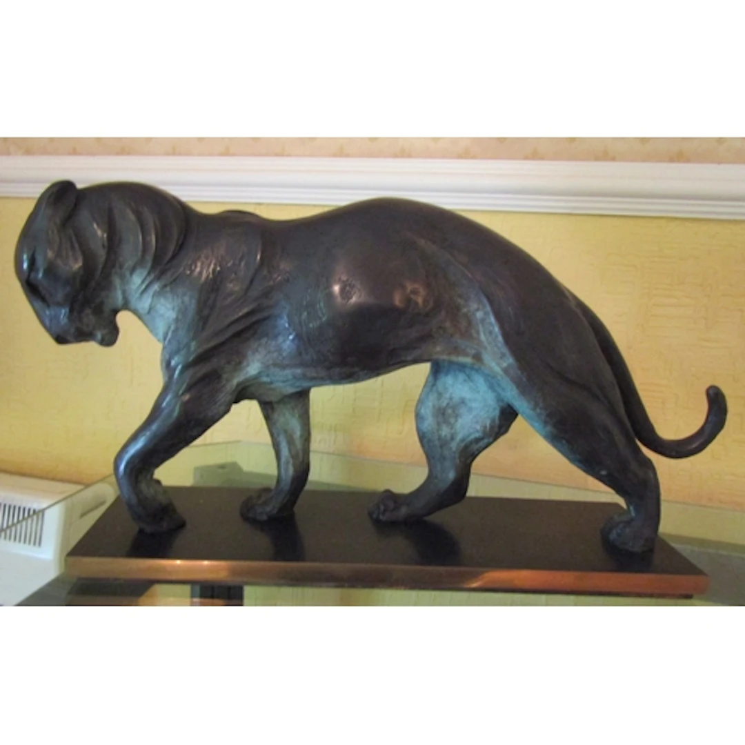 Modern Sculpture Possibly Art Deco of Leopard Approximately ...