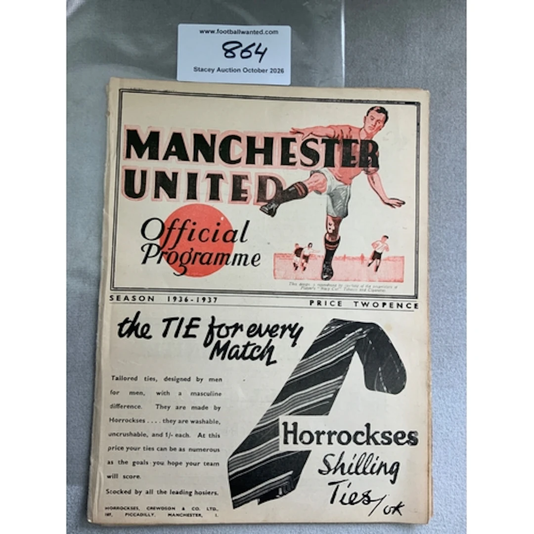 1936 - 1937 Manchester United v Leeds United Football Progra...