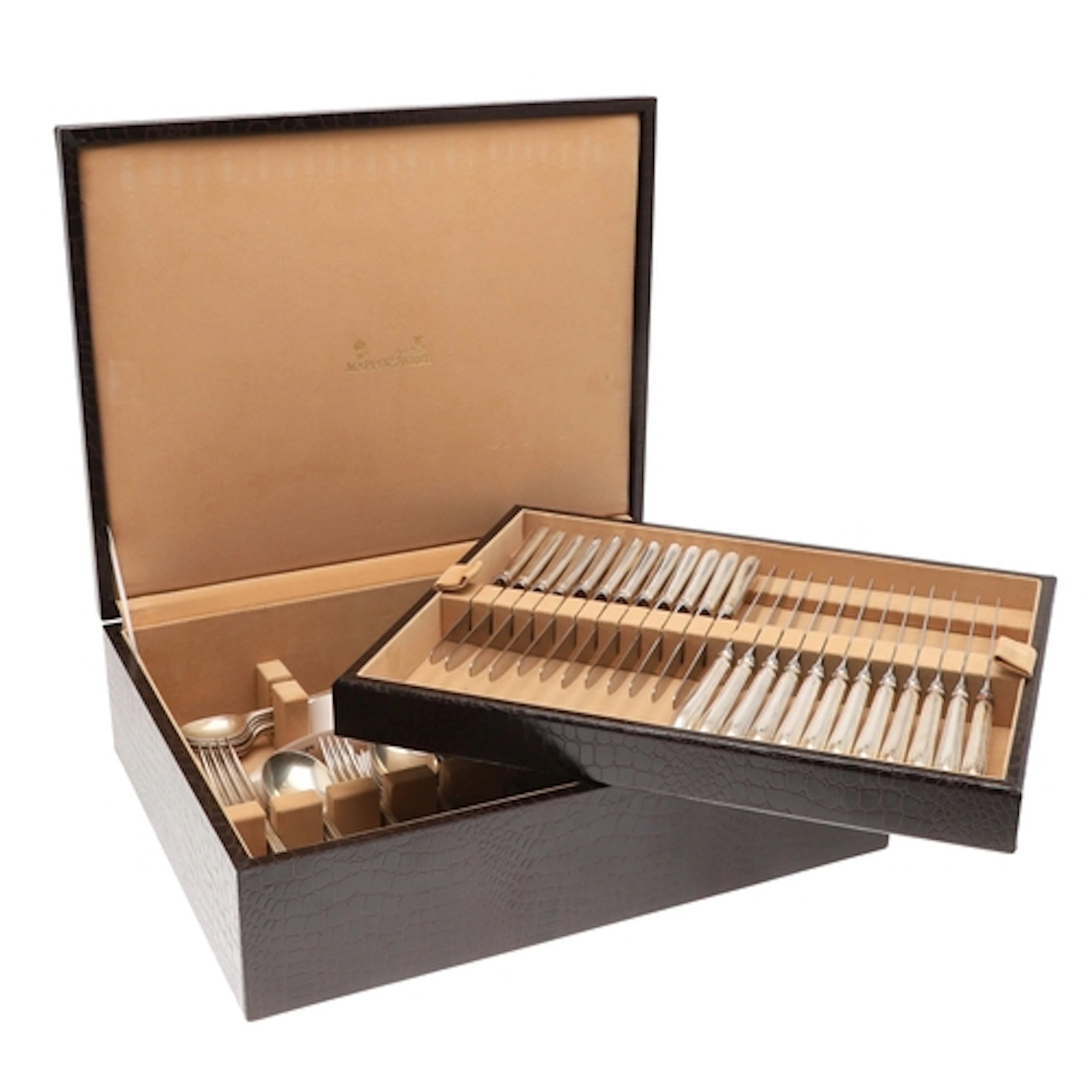 AN ELIZABETH II 90 PIECE SILVER CANTEEN OF CUTLERY BY MAPPIN...
