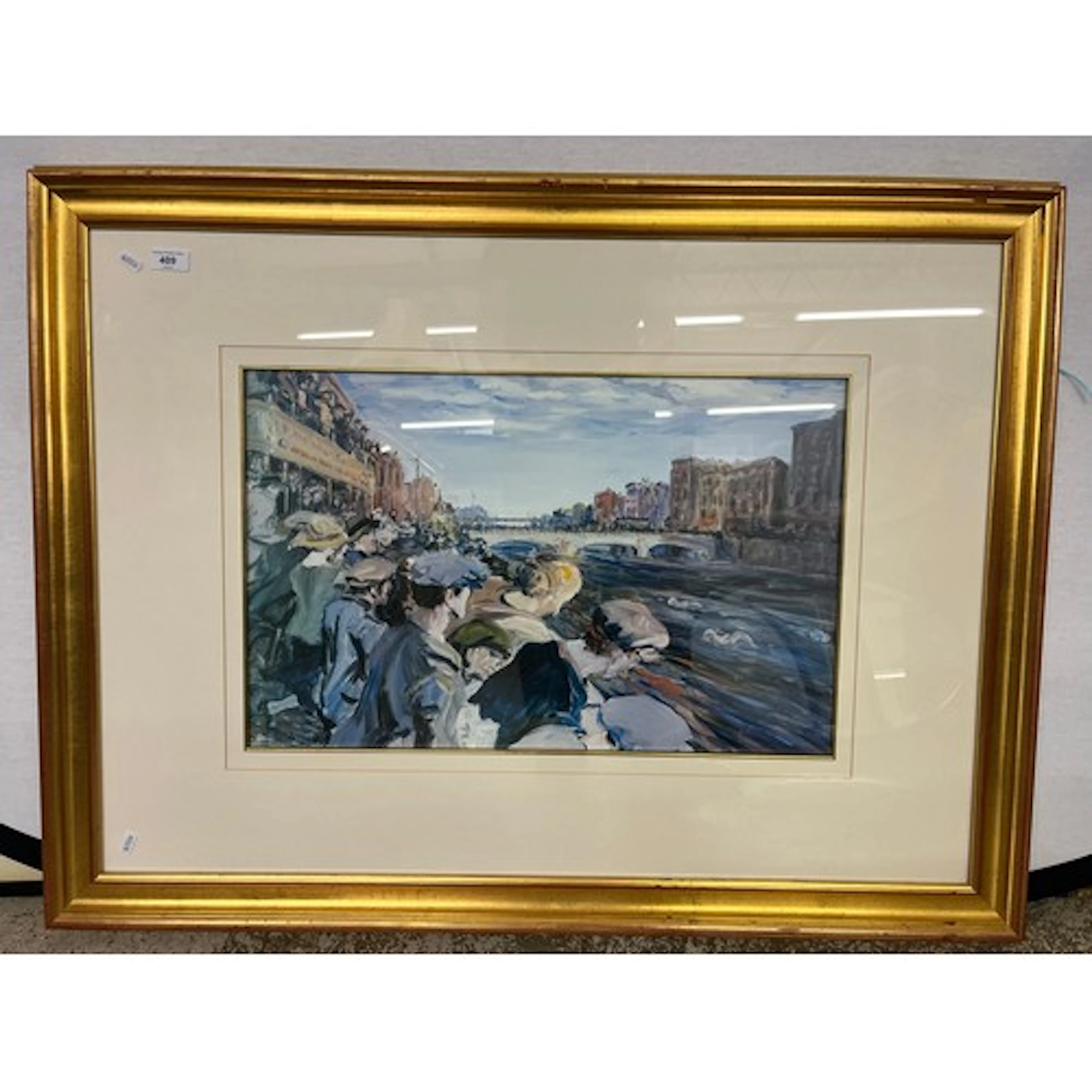 Jack B. Yeates, 'The Liffey Swim', 1923, Framed print, 40cm ...