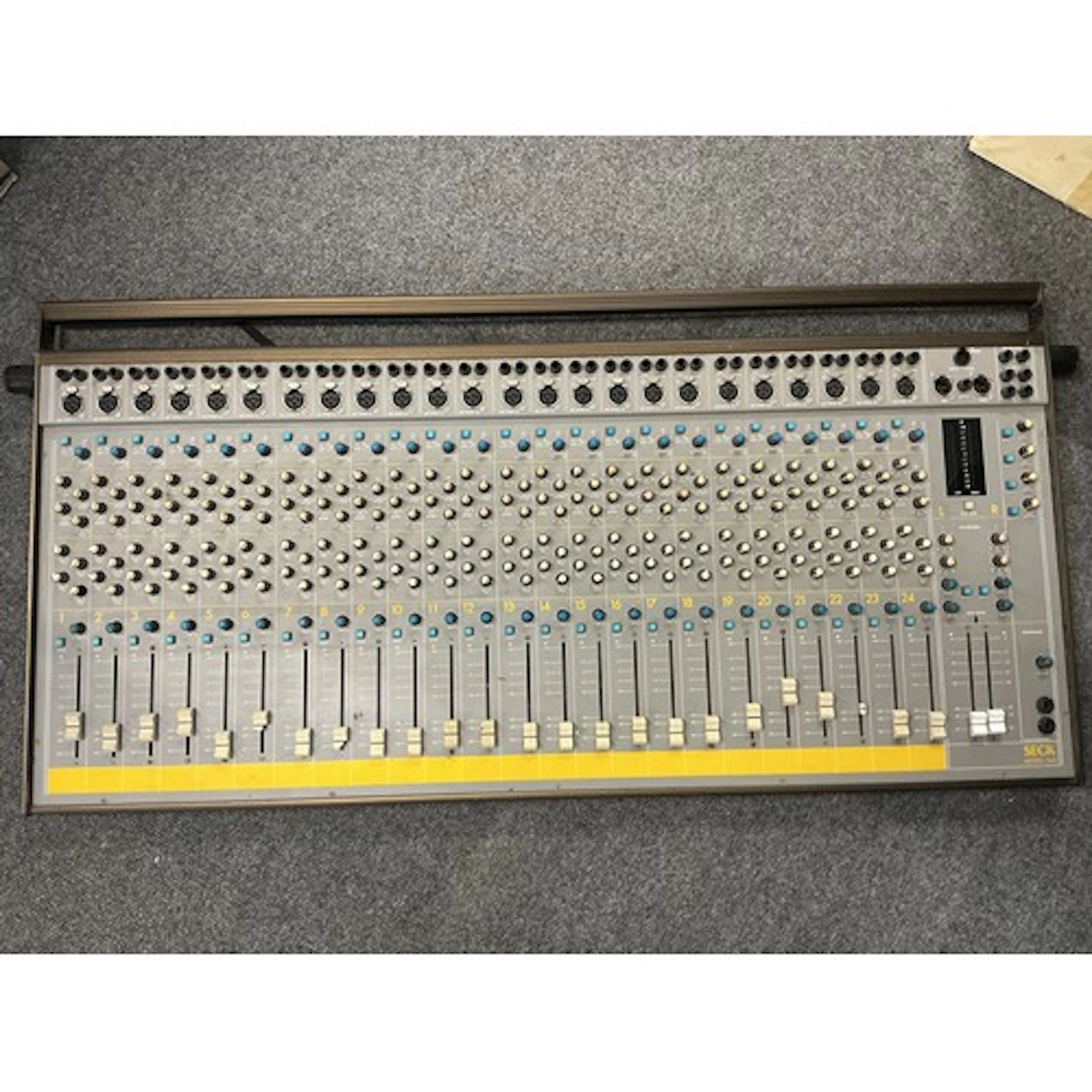 A Seck 242 mixing desk.