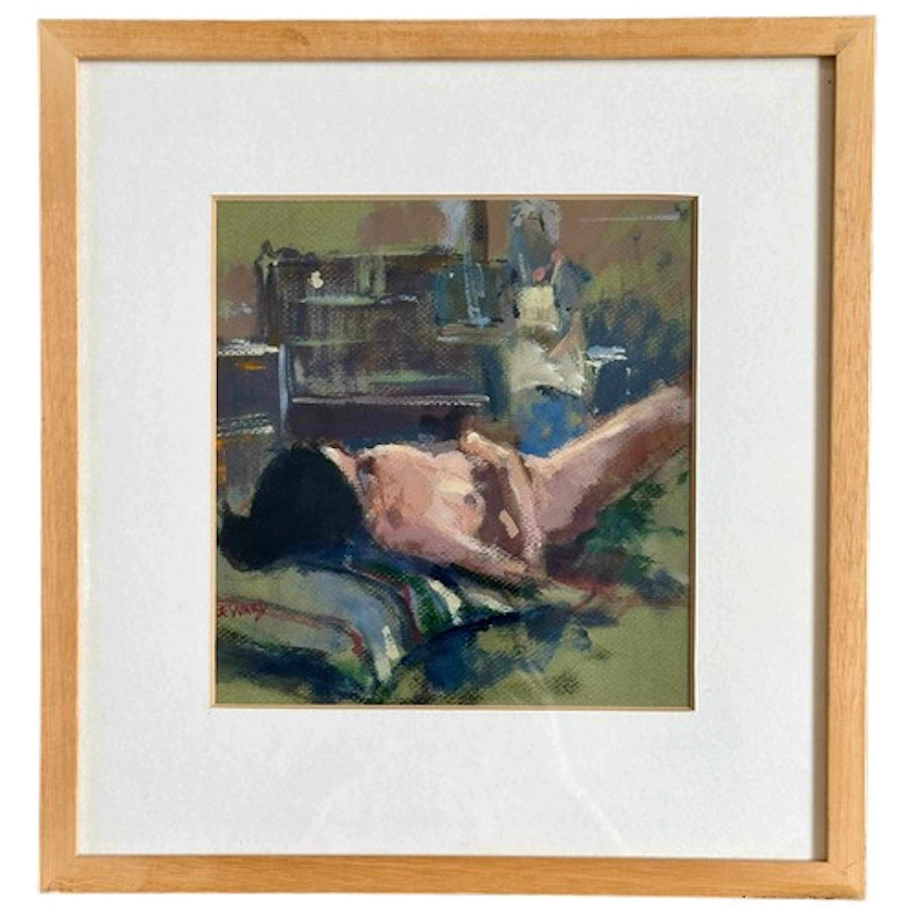 Eric Ward (British, b.1945) ‘Jacky’, oil/ gouache on paper. ...