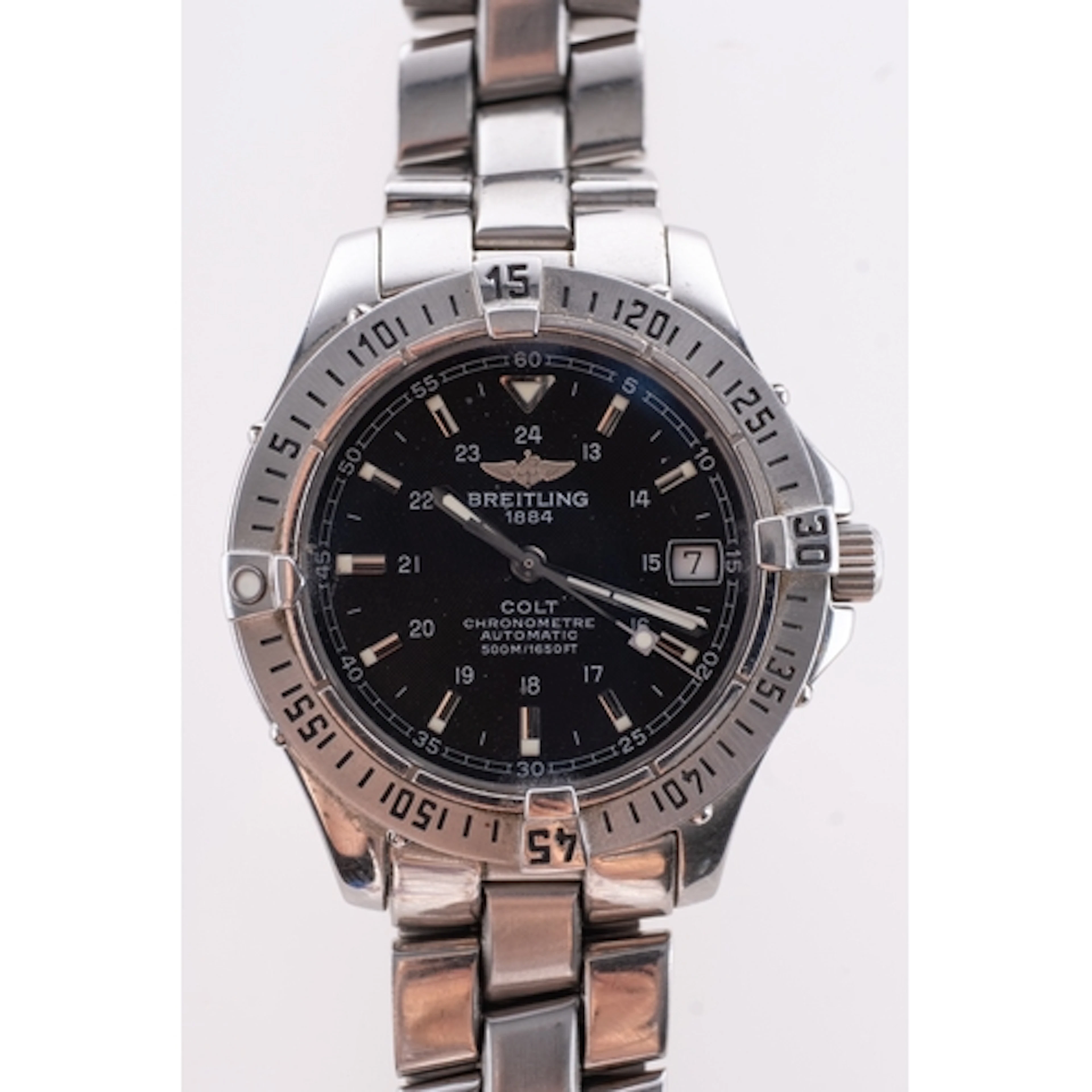 Breitling Colt Automatic Chronograph wristwatch, the black d...