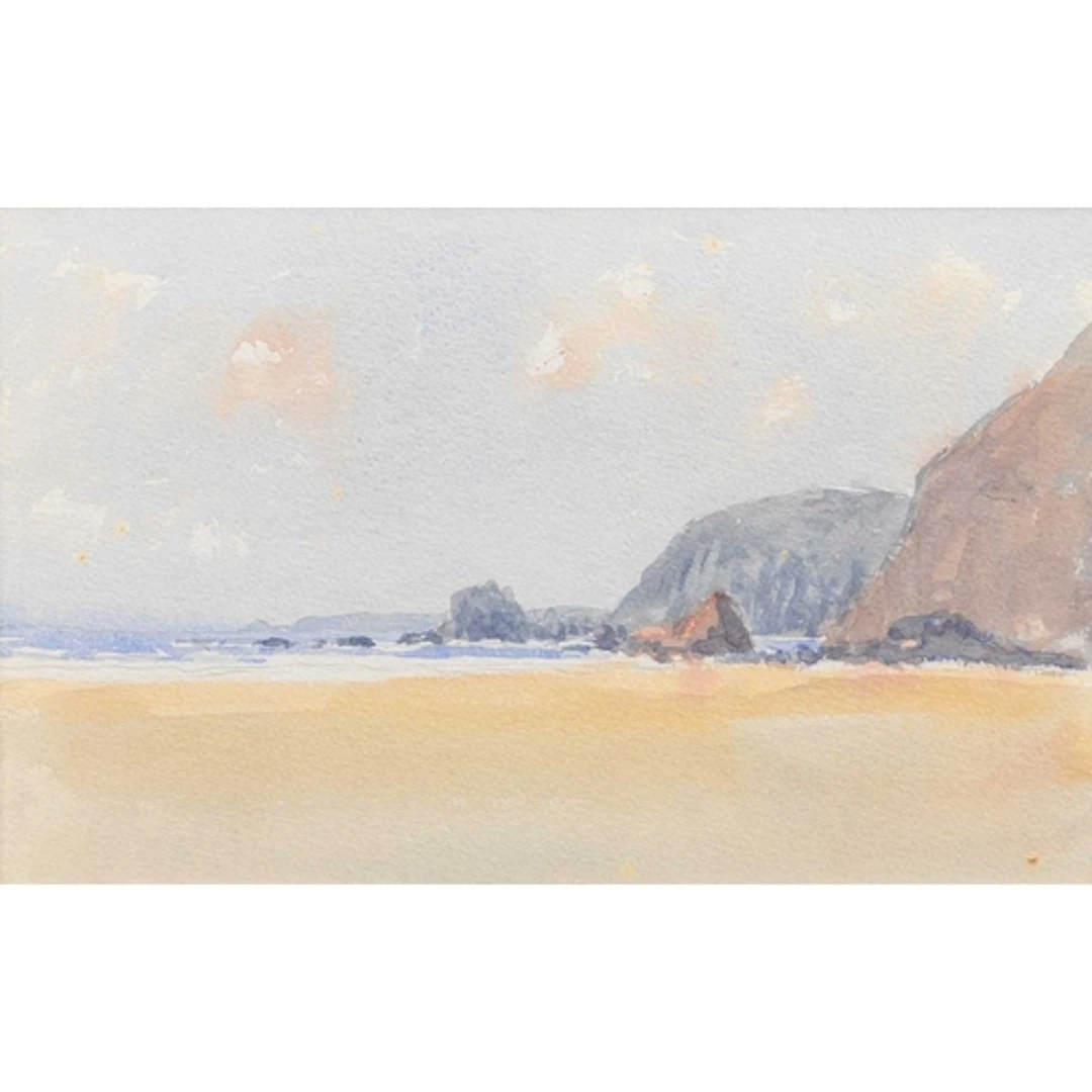 § John MILLER (1931-2002) St Agnes, Cornwall Gouache, stamp...