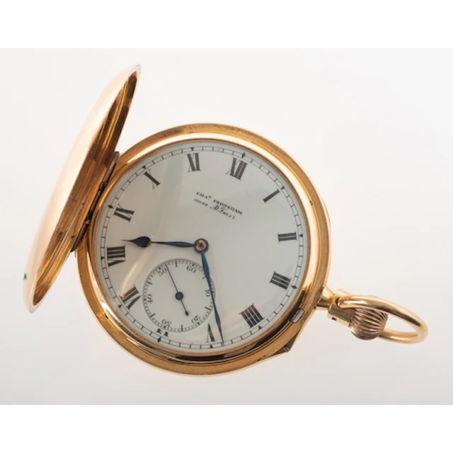 Charles Frodsham an 18K gold full-hunter pocket watch the wh...