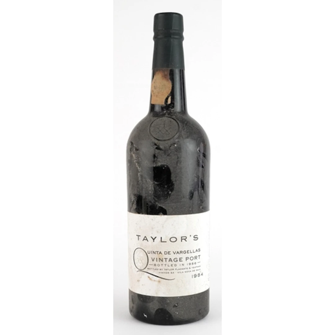 Bottle of Taylor's 1984 vintage port bottled in 1986.
