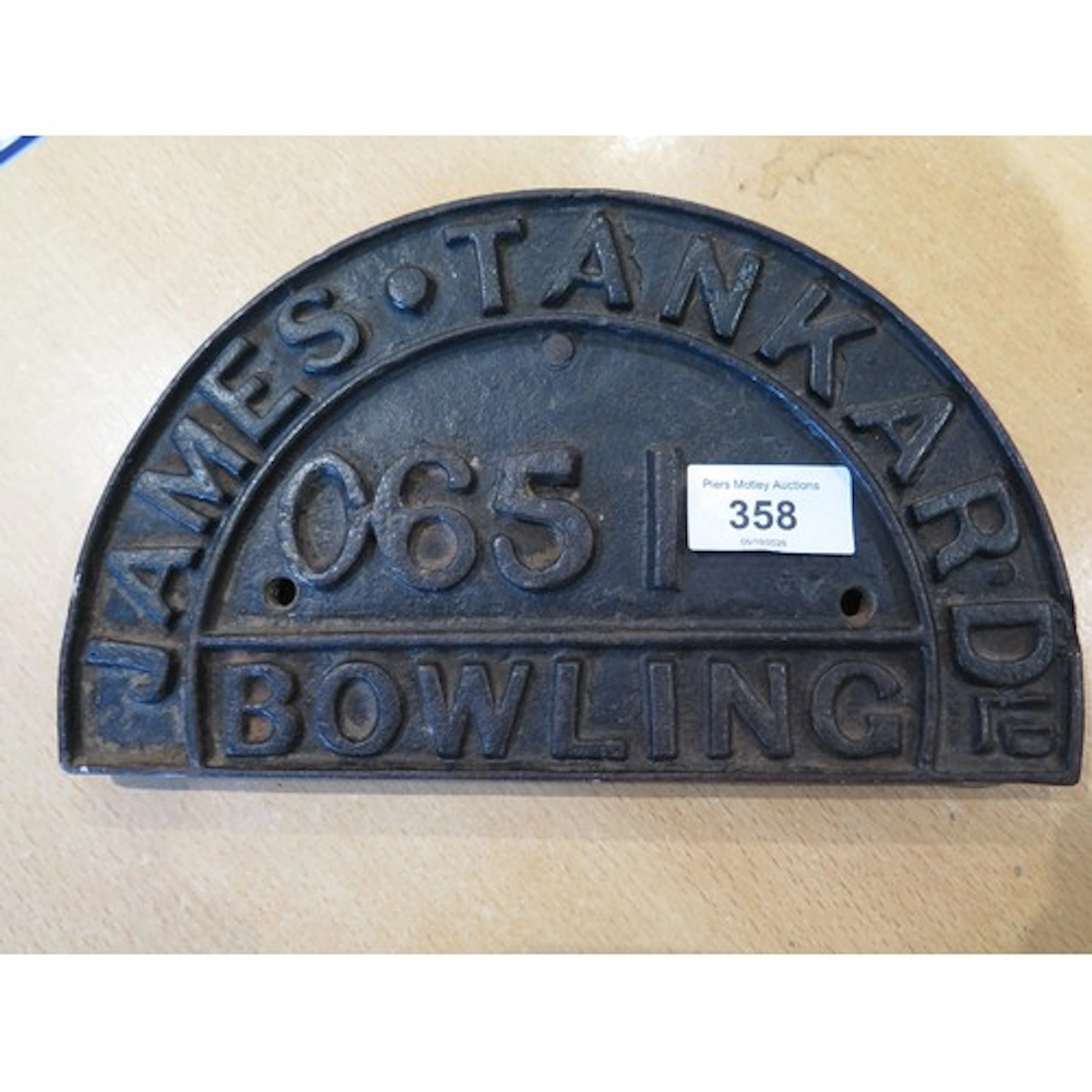 "James Tankard Ltd." - a cast iron maker's plaque, 14.5cm x ...