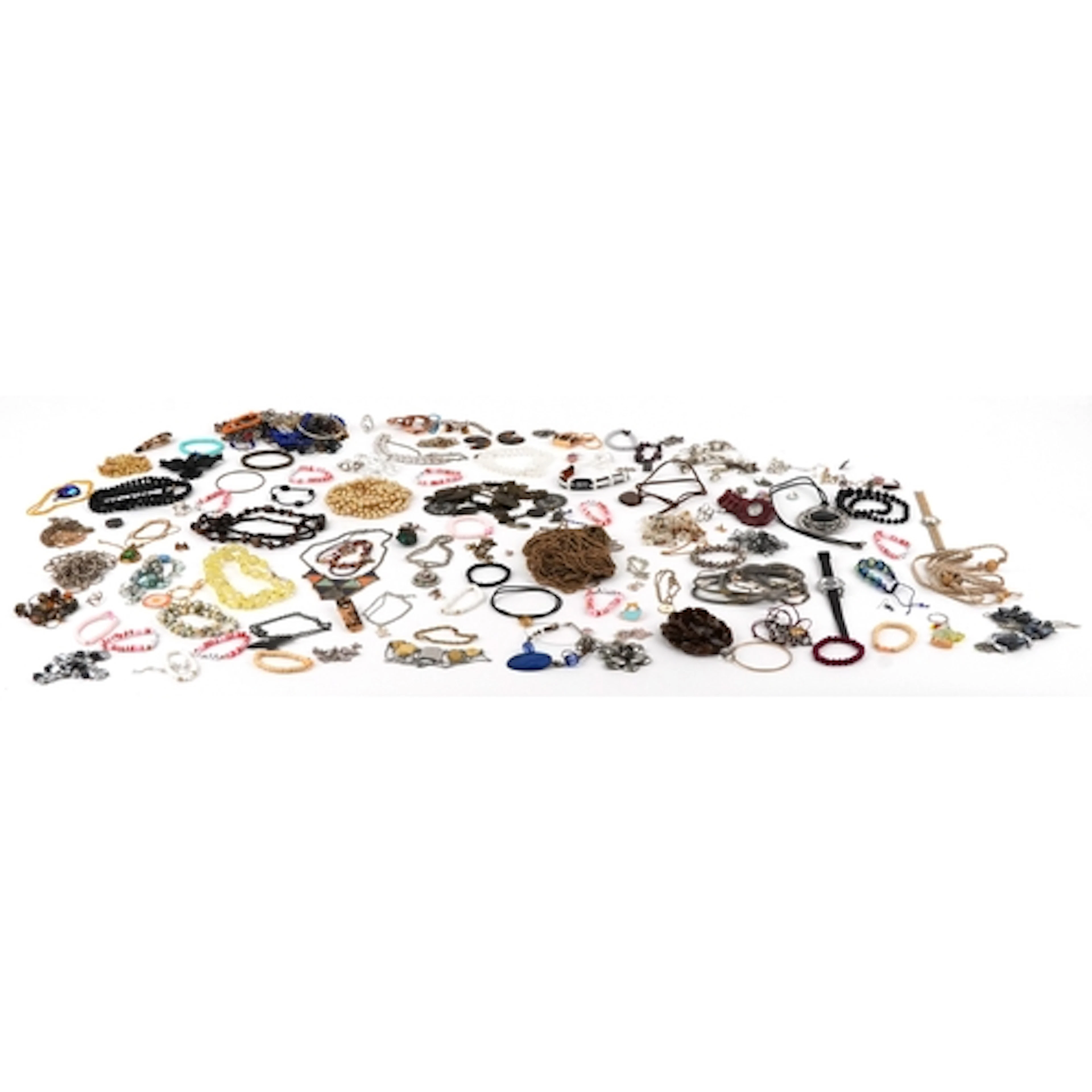 Vintage and later jewellery including necklaces, bracelets a...