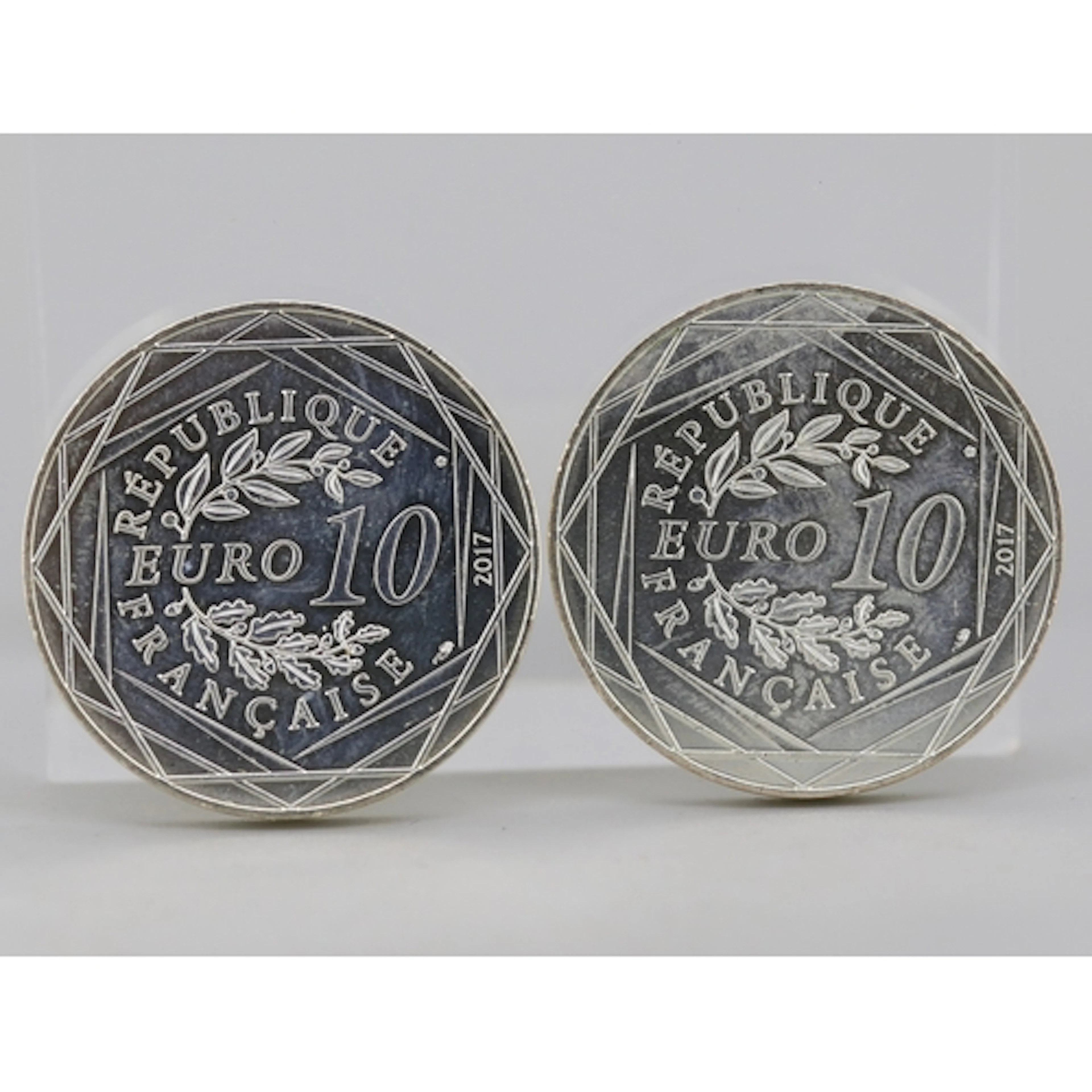 Two Silver Commemorative 10 Euro Coins, Jean Paul Gaultier F...