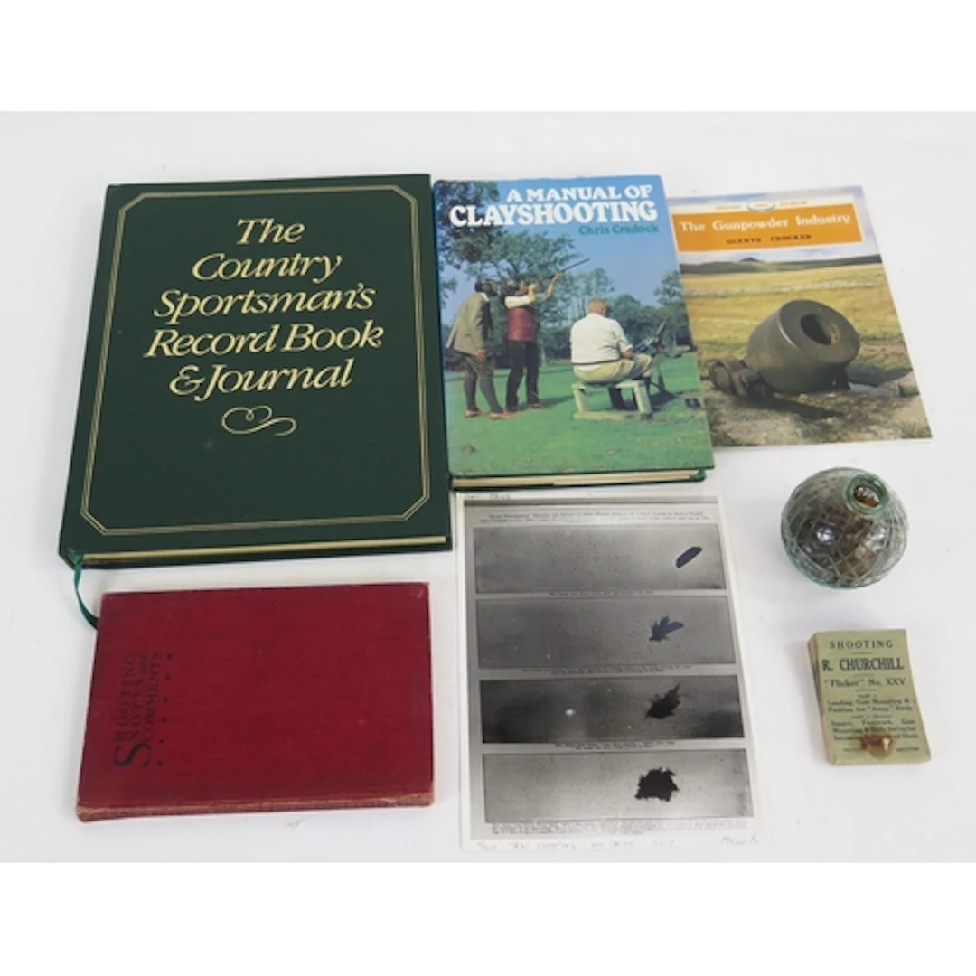 A rare glass clay pigeon ball target by the N. B. Glassworks...