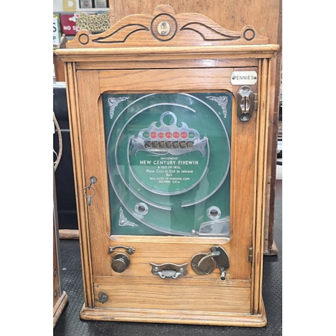 New Century vintage Allwin wall slot machine on 1D. Excellen...