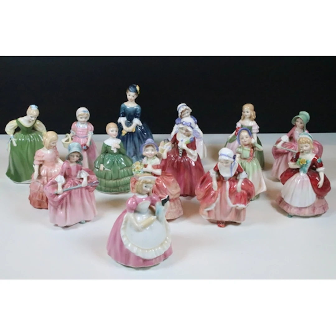 Group of fifteen Royal Doulton ladies, to comprise Rose, Fai...