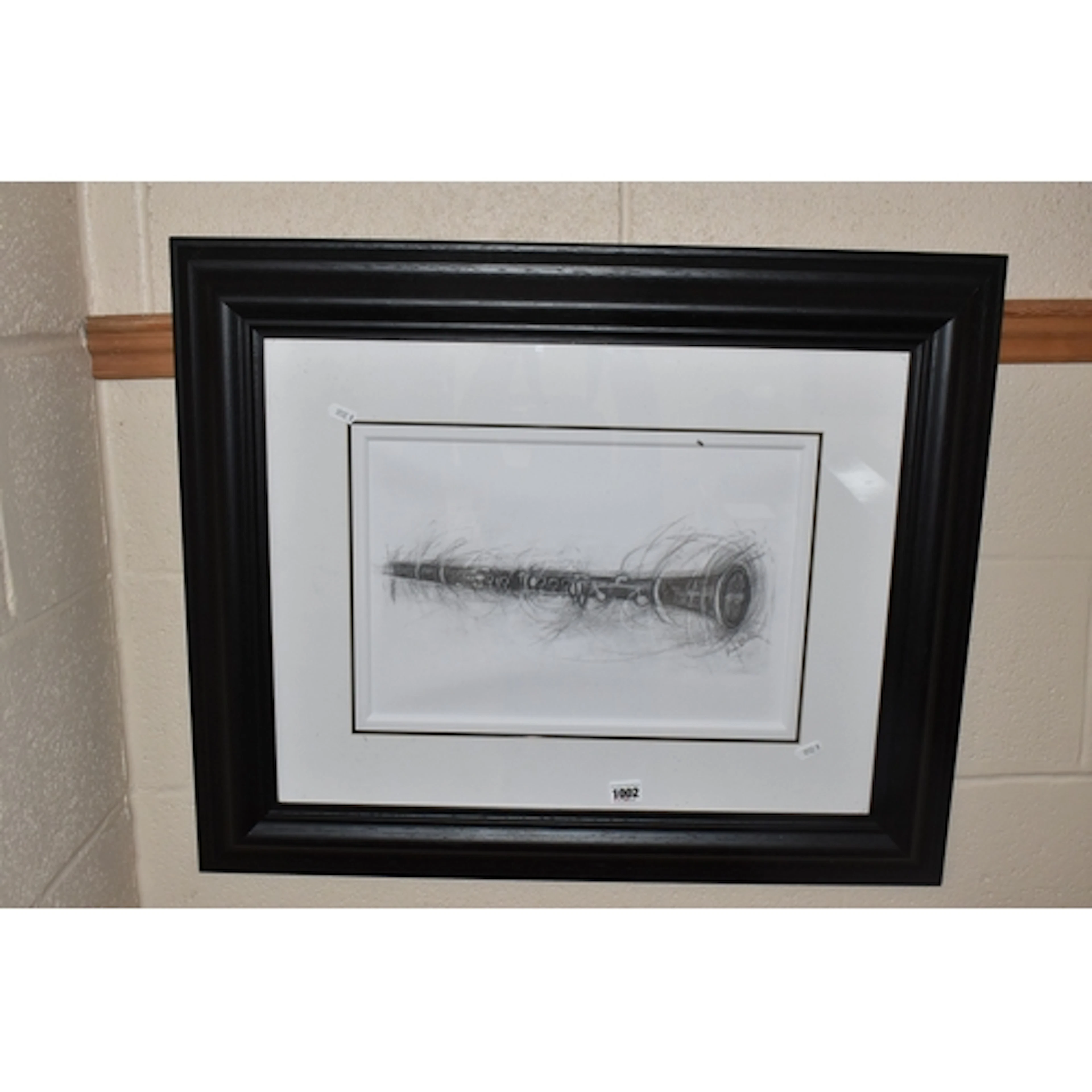 PENNY WARDEN (BRITISH CONTEMPORARY) 'CLARINET', a charcoal s...