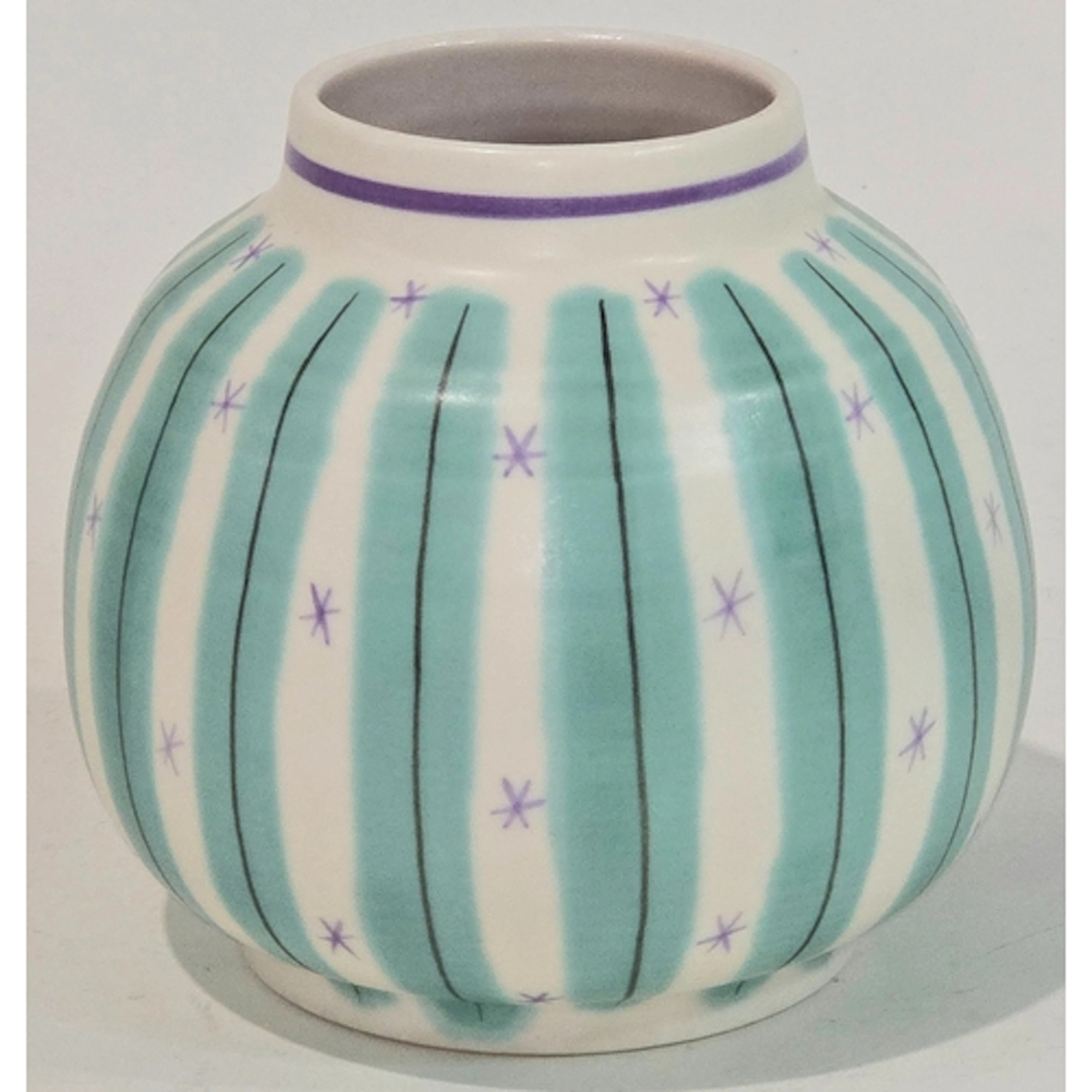 Poole Pottery shape 185 YMT pattern Freeform vase 4.5" high.
