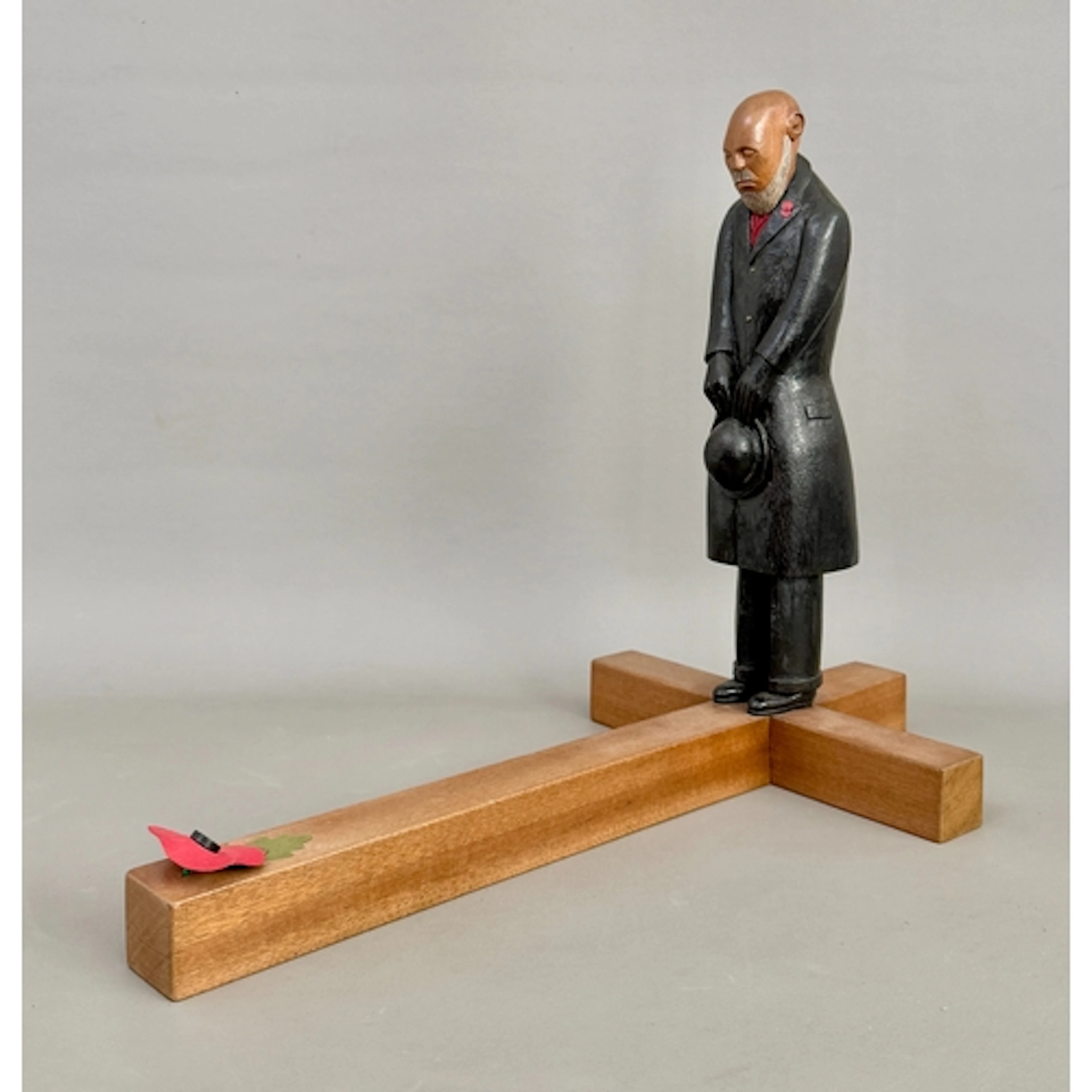 A Remembrance themed wood and hand painted sculpture - by J...