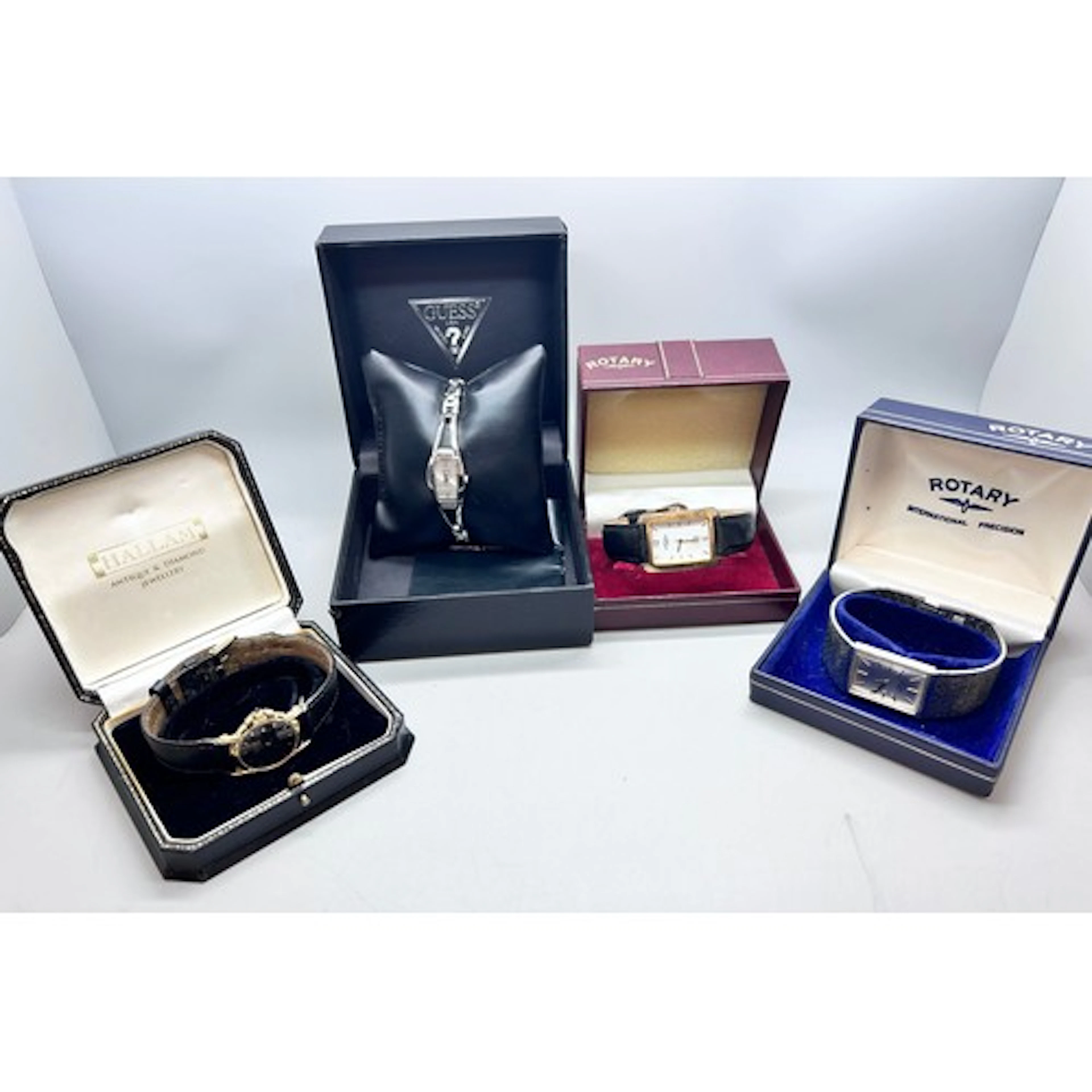 A lady's Raymond Weil gold plated wristwatch, a/f, two gentl...