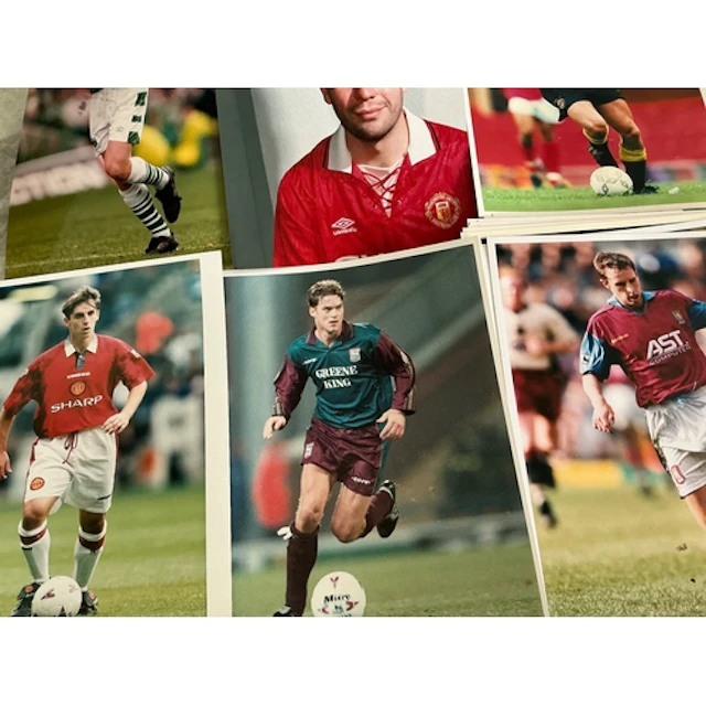 1990s Football Press Photos: Many are large individual playe...