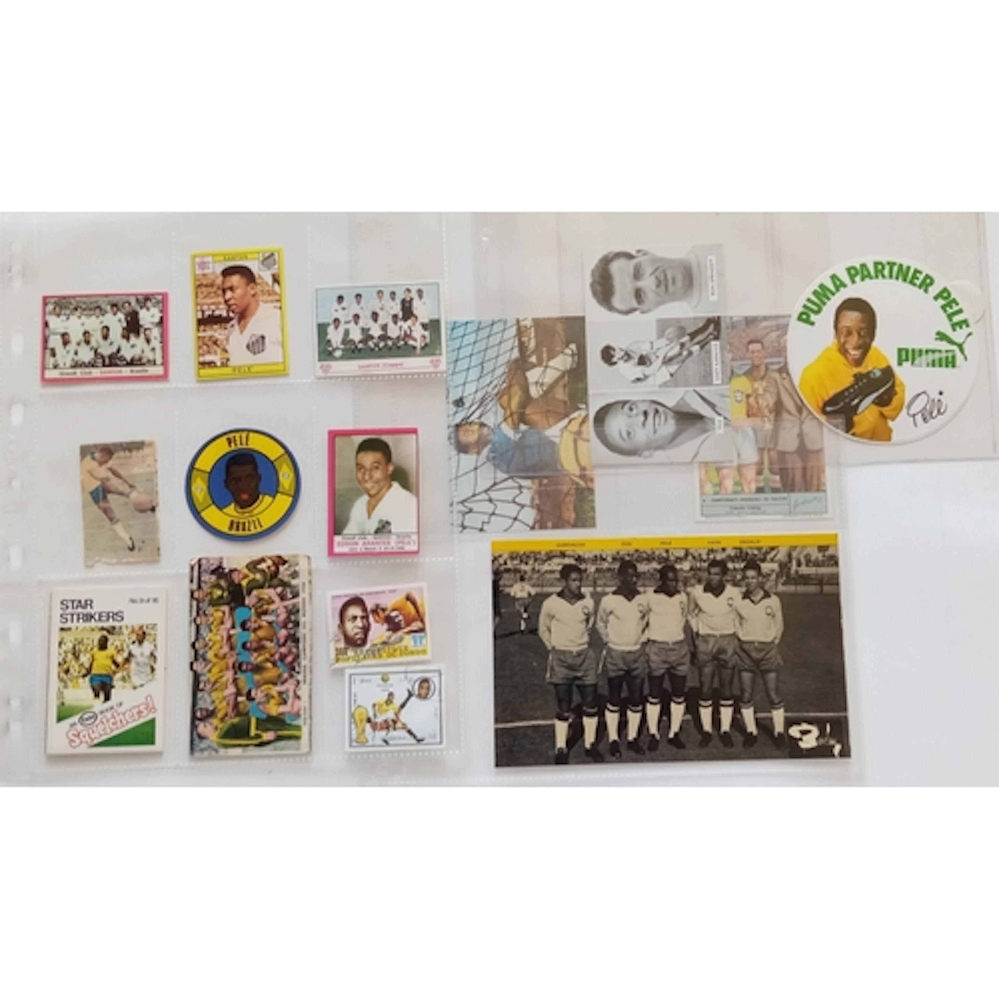 Pele collection of vintage soccer cards, 1960-1970, with Pan...