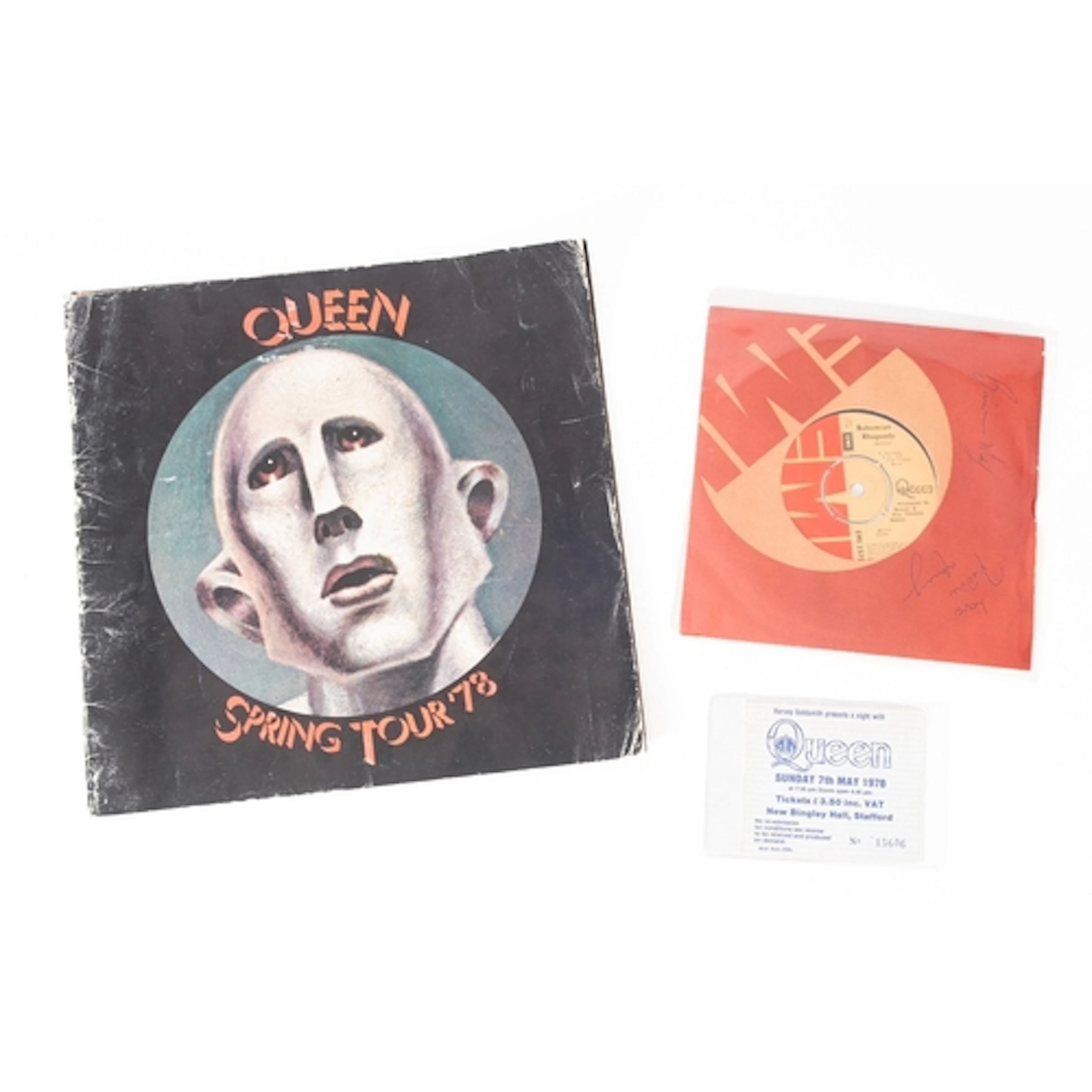 Queen Interest, a signed Bohemian Rhapsody 45 together with ...