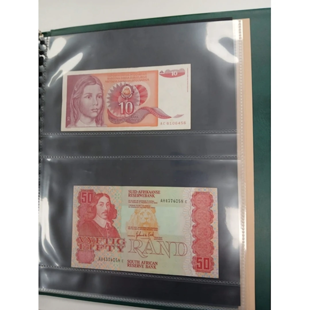 Banknotes. A collection of world banknotes in album.