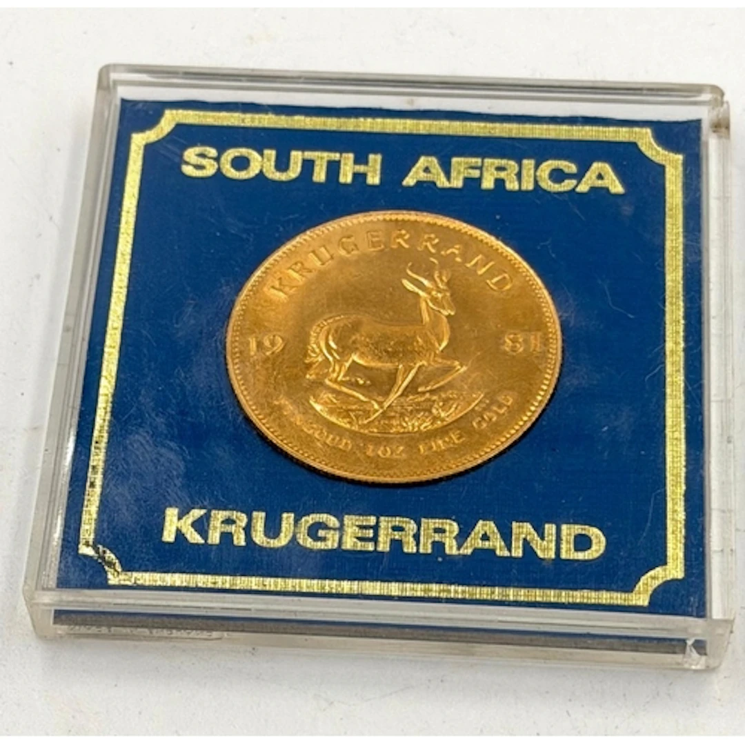 A 1981 Gold Krugerrand, in case