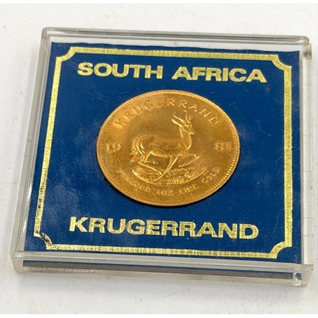 A 1981 Gold Krugerrand, in case