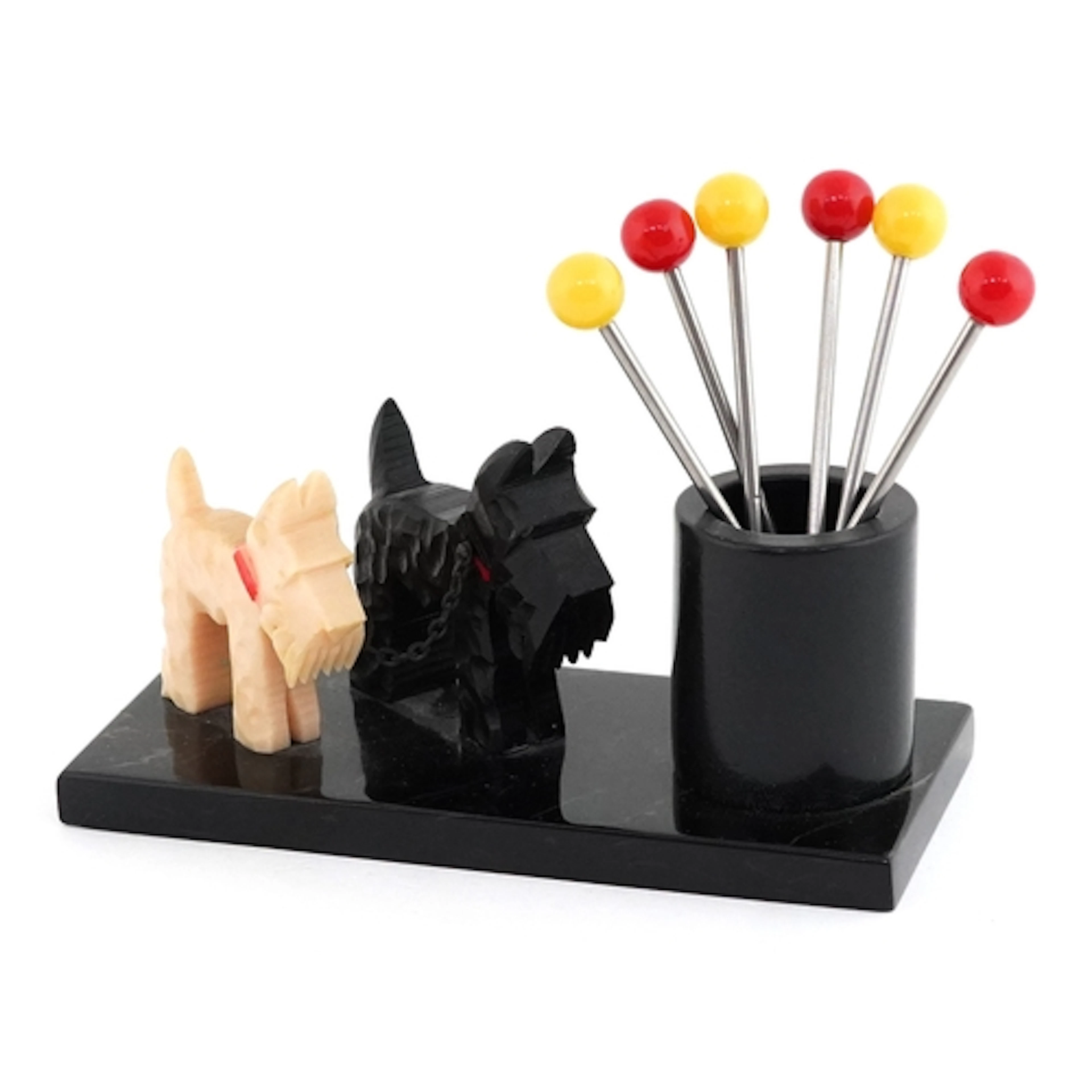 Art Deco Bakelite cocktail stick stand with cocktail sticks ...