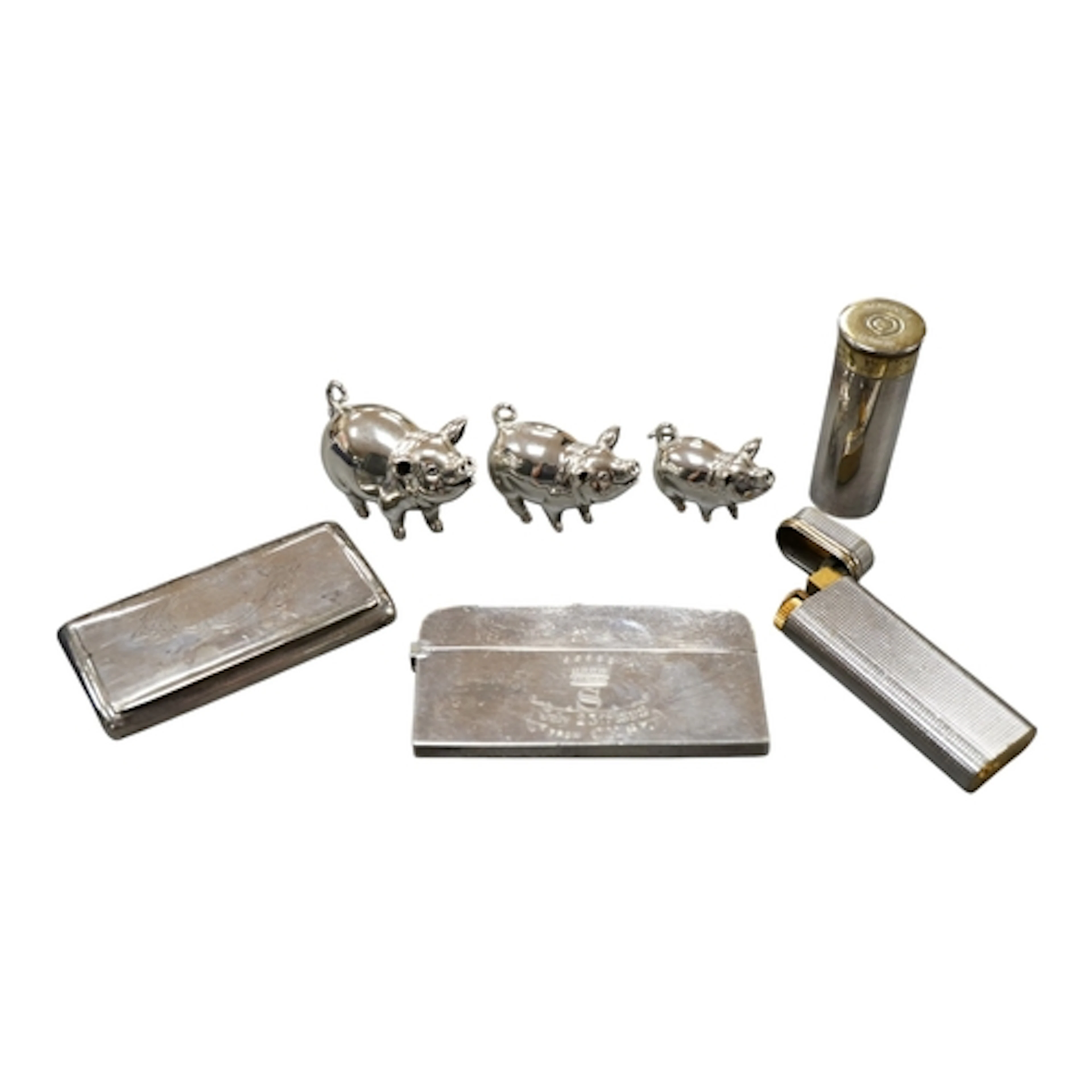 A group of small silver, to include a late Victorian silver ...