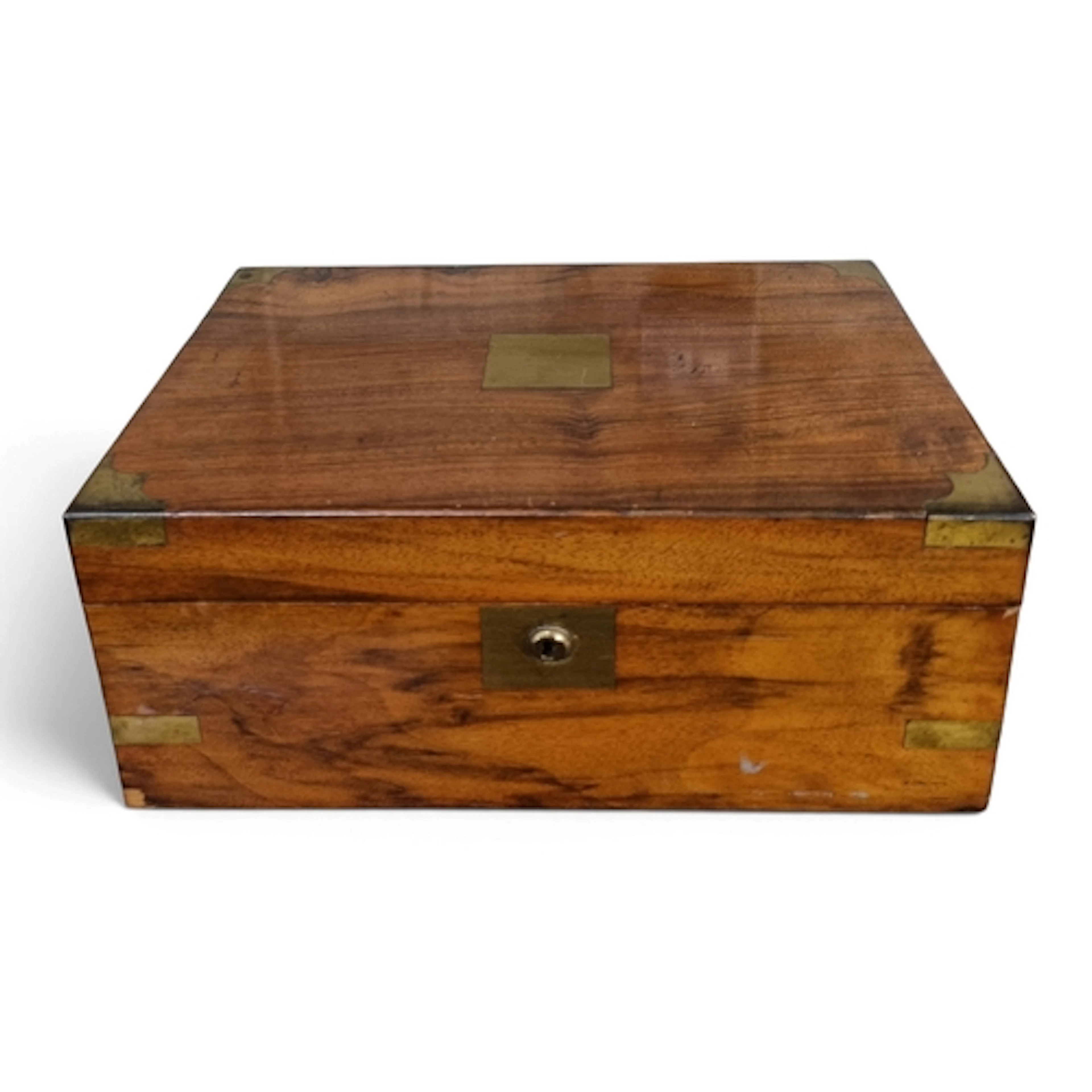 A 19th Century Mahogany Writing Slope with fitted interior. ...