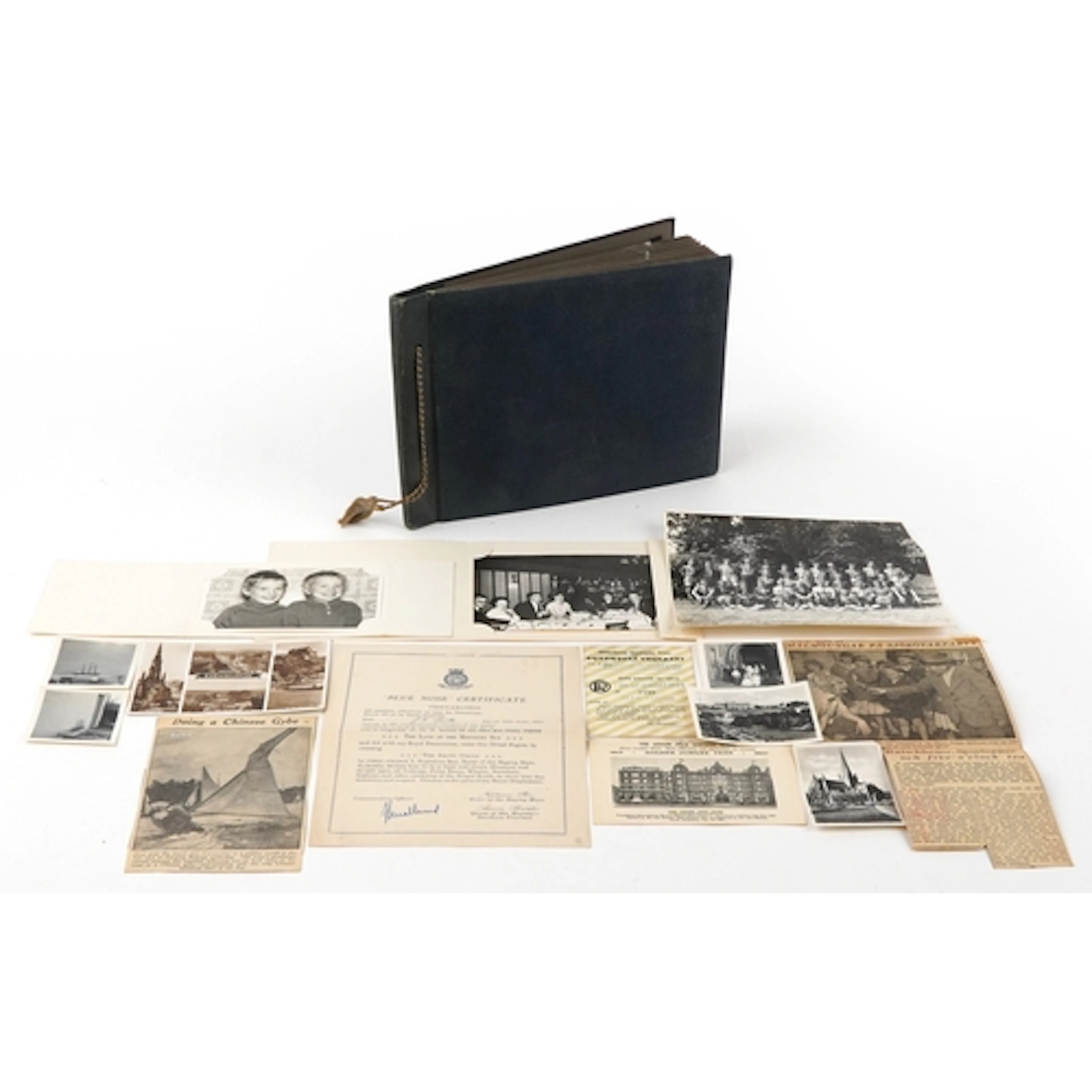 Mid 20th century naval interest photograph album with photog...