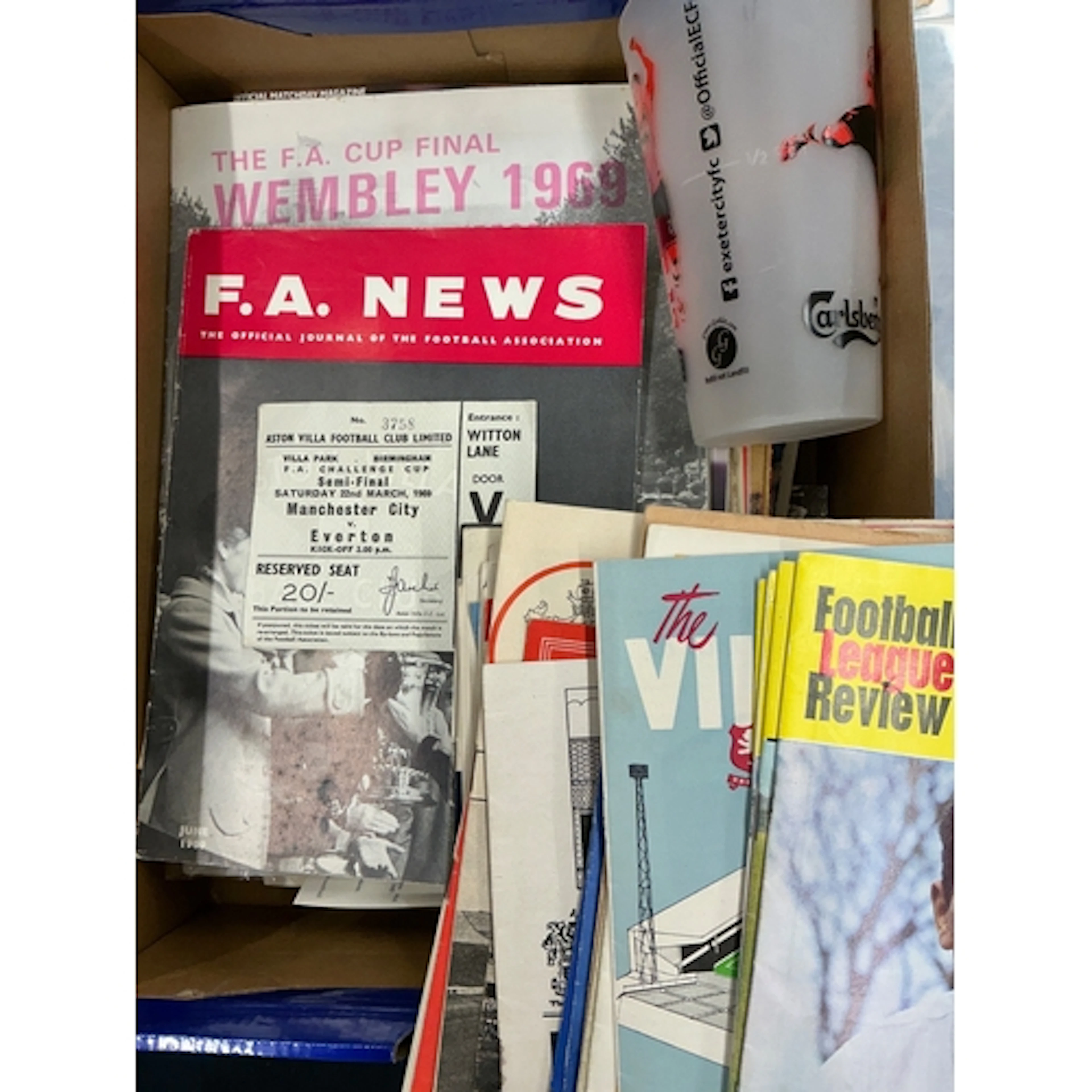 Football Memorabilia Box: Programmes magazines and ephemera ...