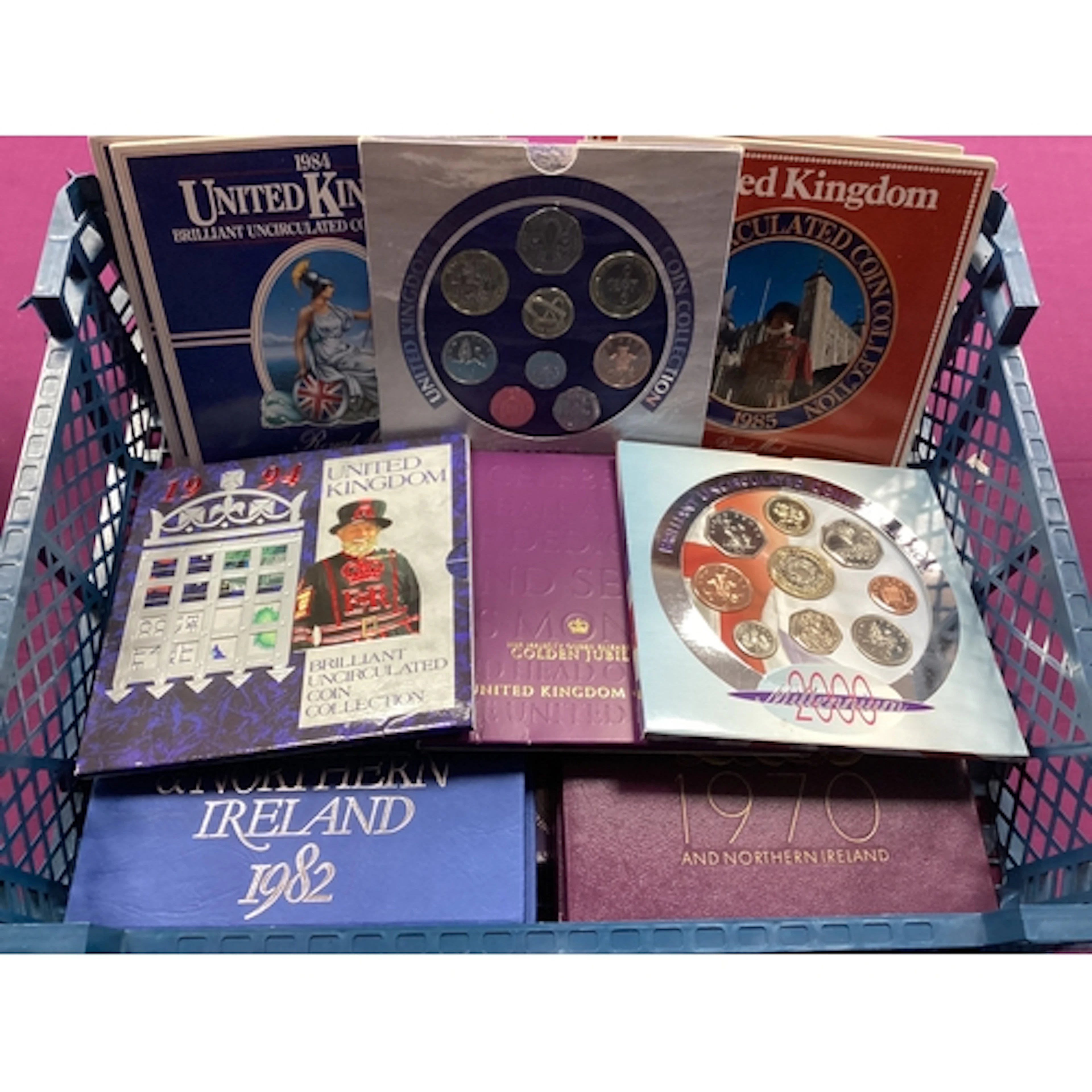 Collection Of GB Coins And Coin Sets, includes two 1970 and ...