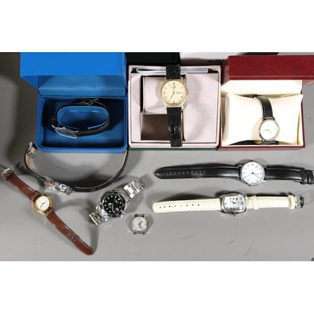 Gents wristwatches to include Rotary, Invicta, Breil, Lorus ...