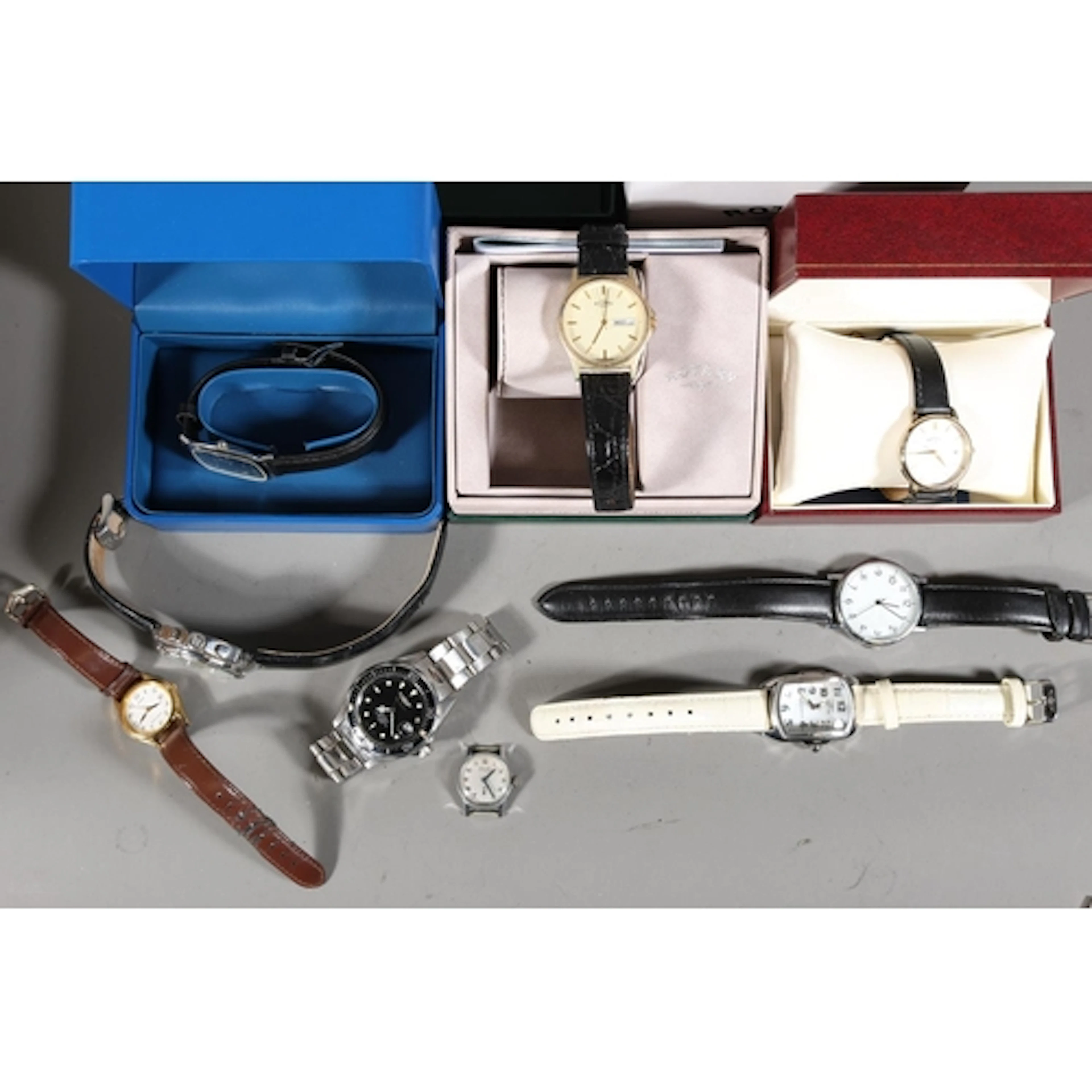 Gents wristwatches to include Rotary, Invicta, Breil, Lorus ...