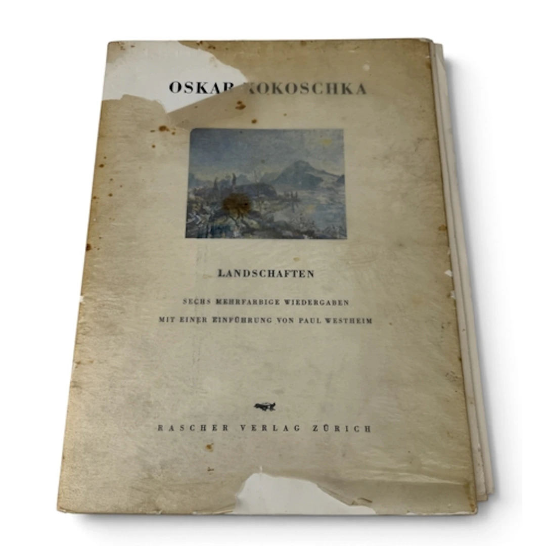 OSKAR KOKOSCHKA: LANDSCHAFTEN, BOOK OF PRINTS, HAND INSCRIBE...