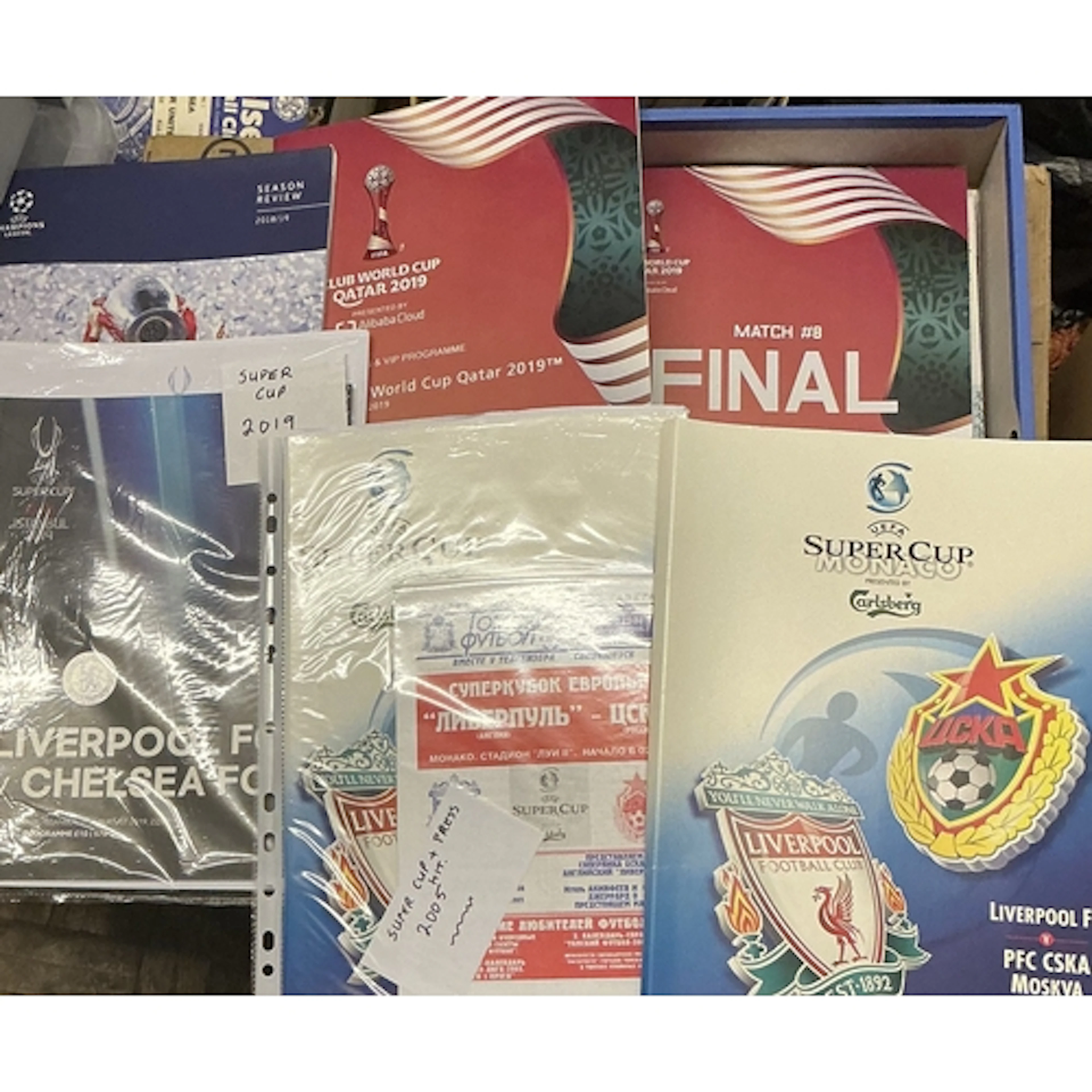 Liverpool European + Domestic Final Football Programmes: Fol...